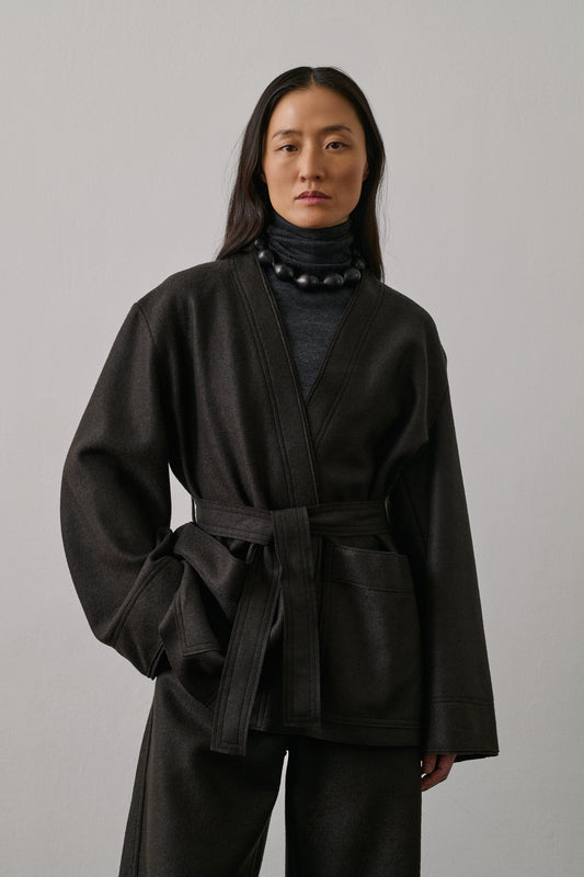 Veste Balme - Vert Ébène - Laine - Femme