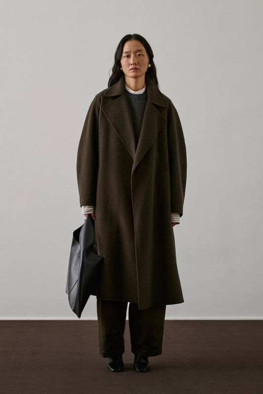 Manteau Harvard - Kaki Brun - Laine - Femme