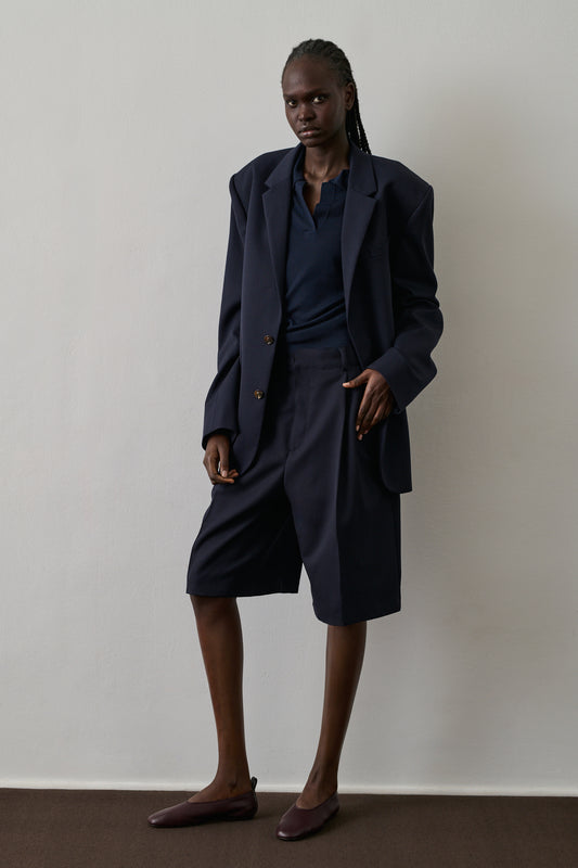 Bermuda Foster - Bleu Nuit - Laine - Femme