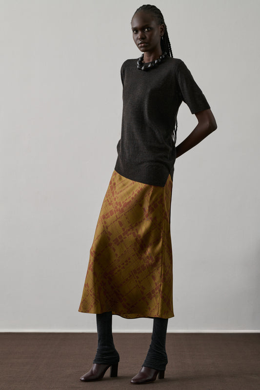 Jupe Fever - Bronze/Rouille - Soie - Femme