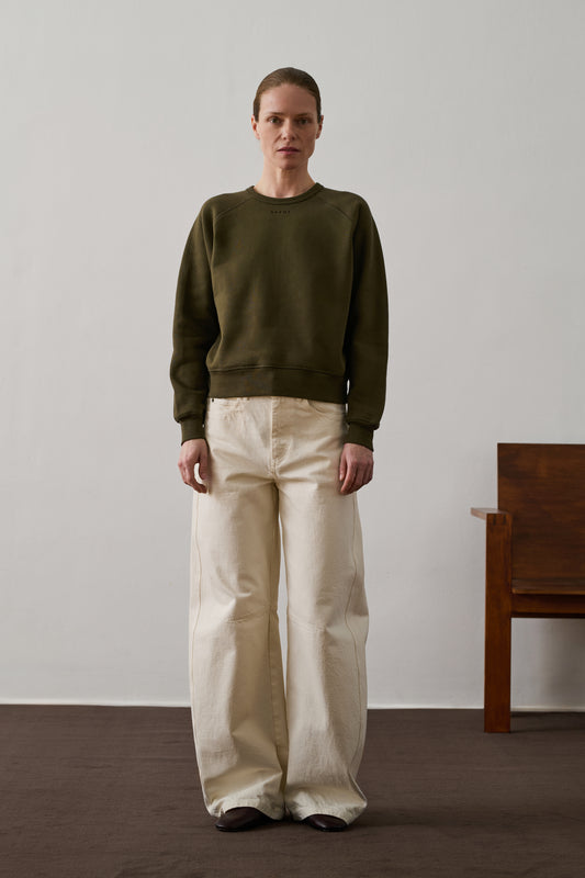 Sweatshirt Artemis - Kaki Foncé - Coton - Femme