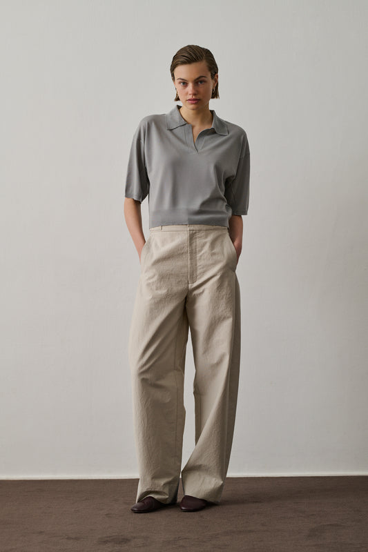 Pantalon Wally - Craie - Coton - Femme