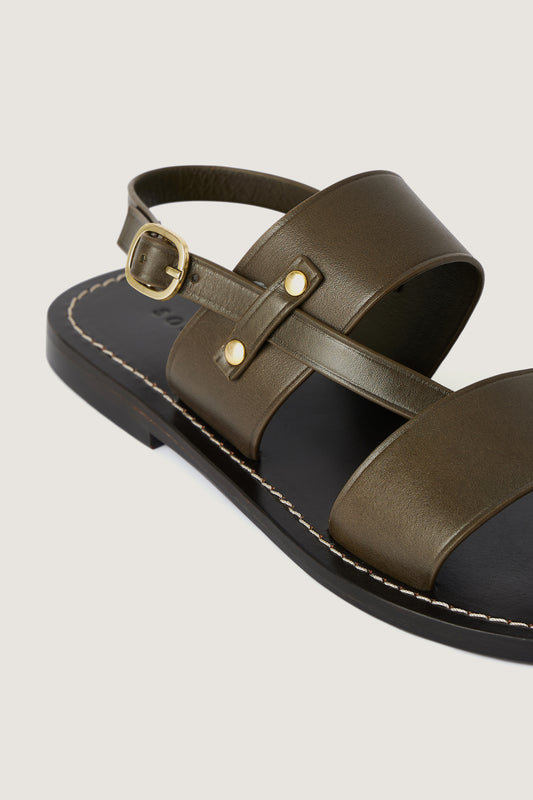 Sandales Amazonia - Kaki - Cuir - Femme