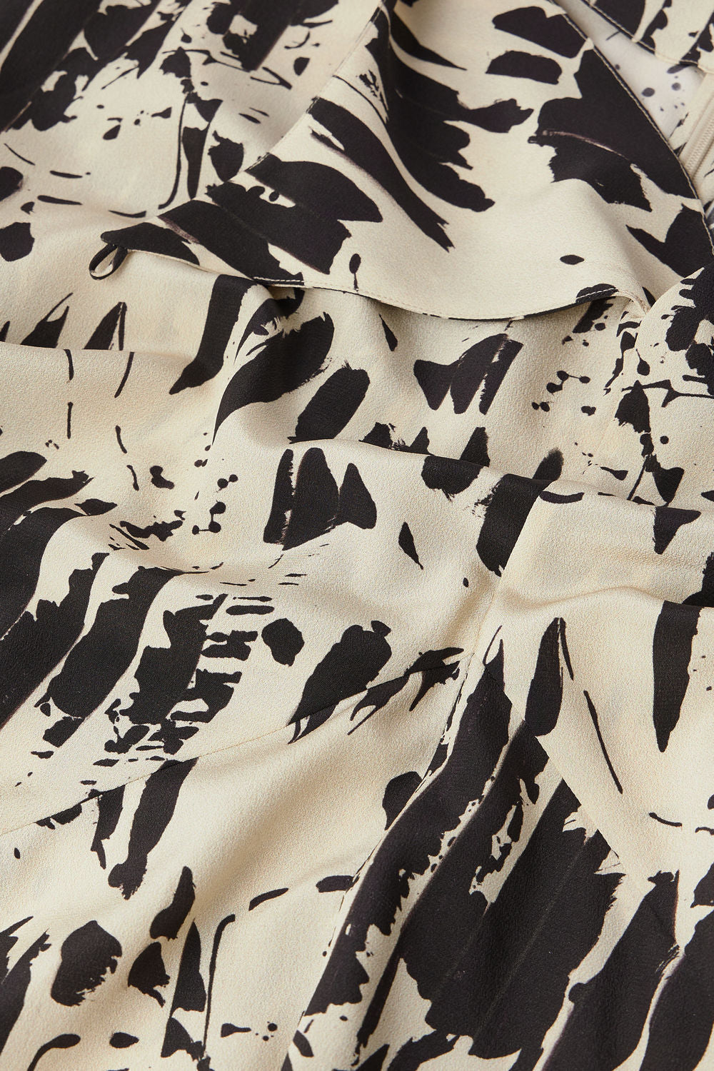 Blouse Feryel - Jaune Pâle/Noir - Soie - Femme