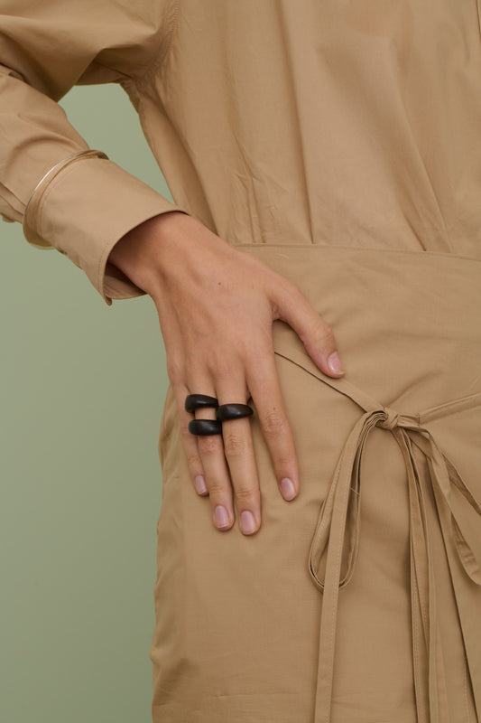 Bague Zea - Marron Foncé - Femme