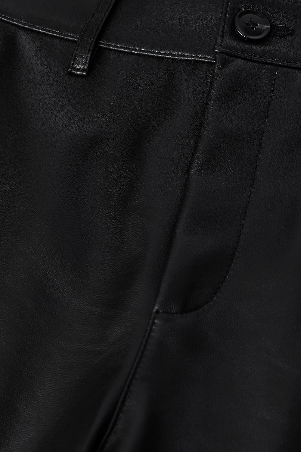 Pantalon Fares - Noir - Cuir - Femme