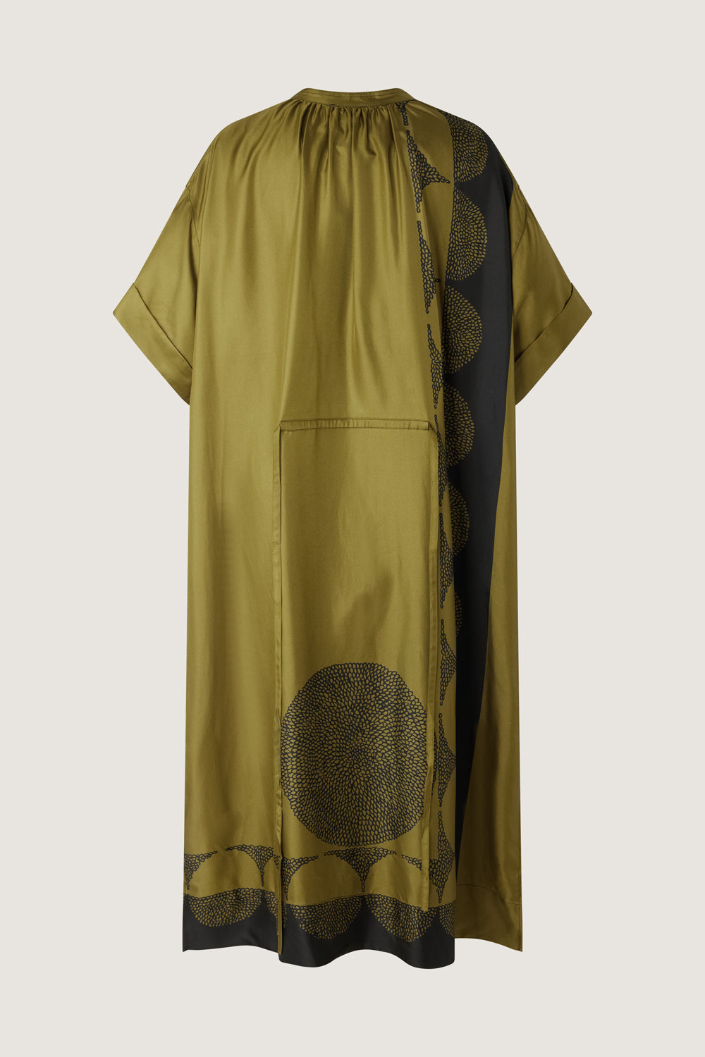 Robe Athena - Kaki/Noir - Soie - Femme