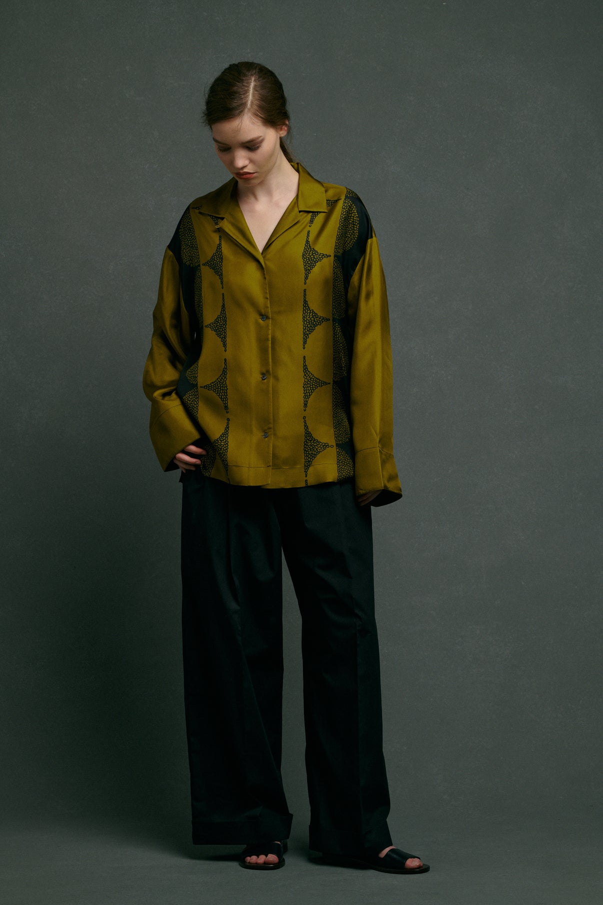 Chemise Aragon - Kaki - Soie - Femme vue 3