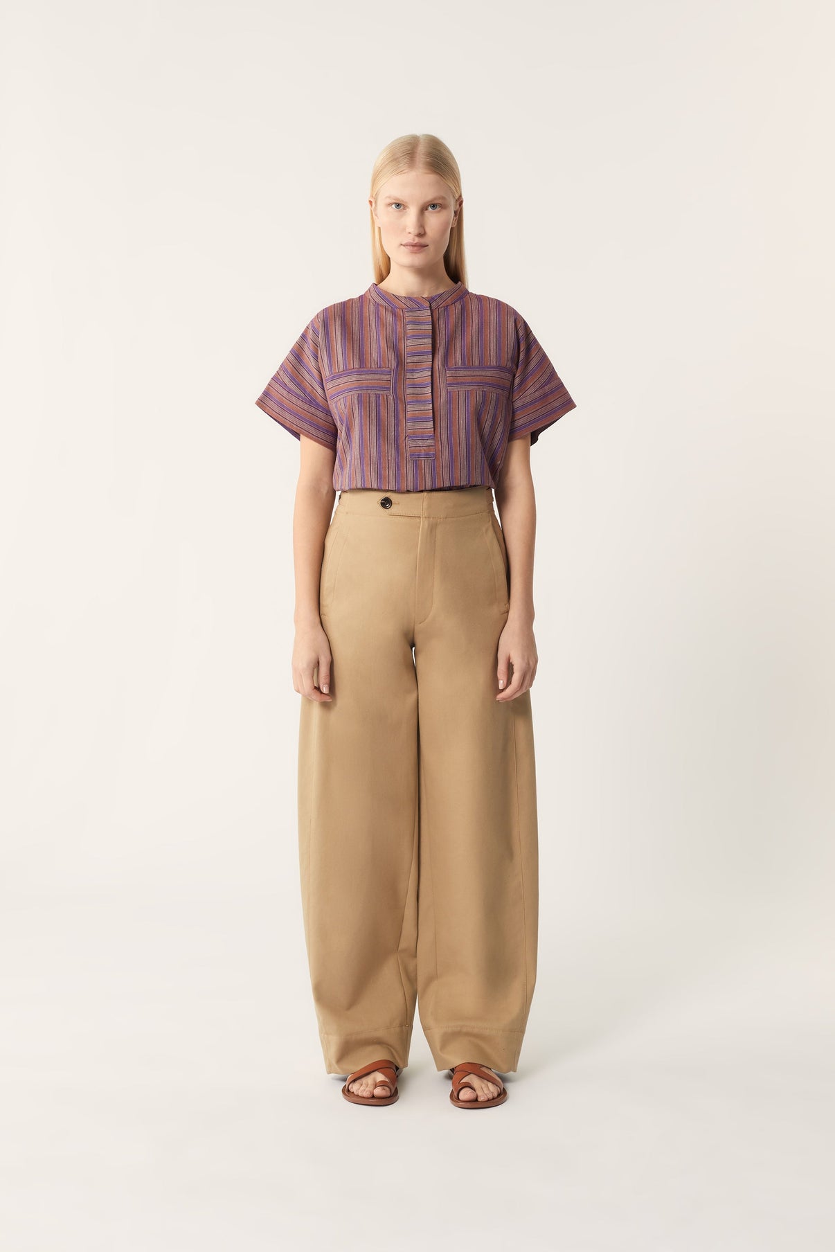 POSITANO PURPLE BLOUSE vue 5