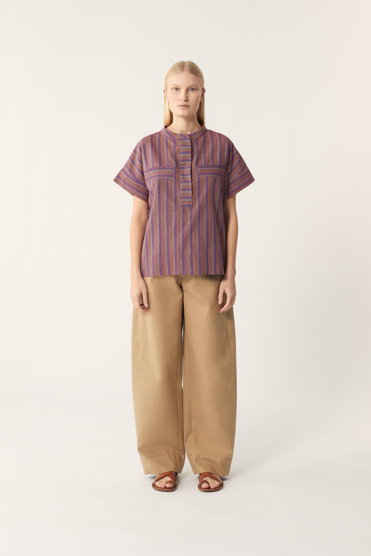 POSITANO PURPLE BLOUSE vue 2