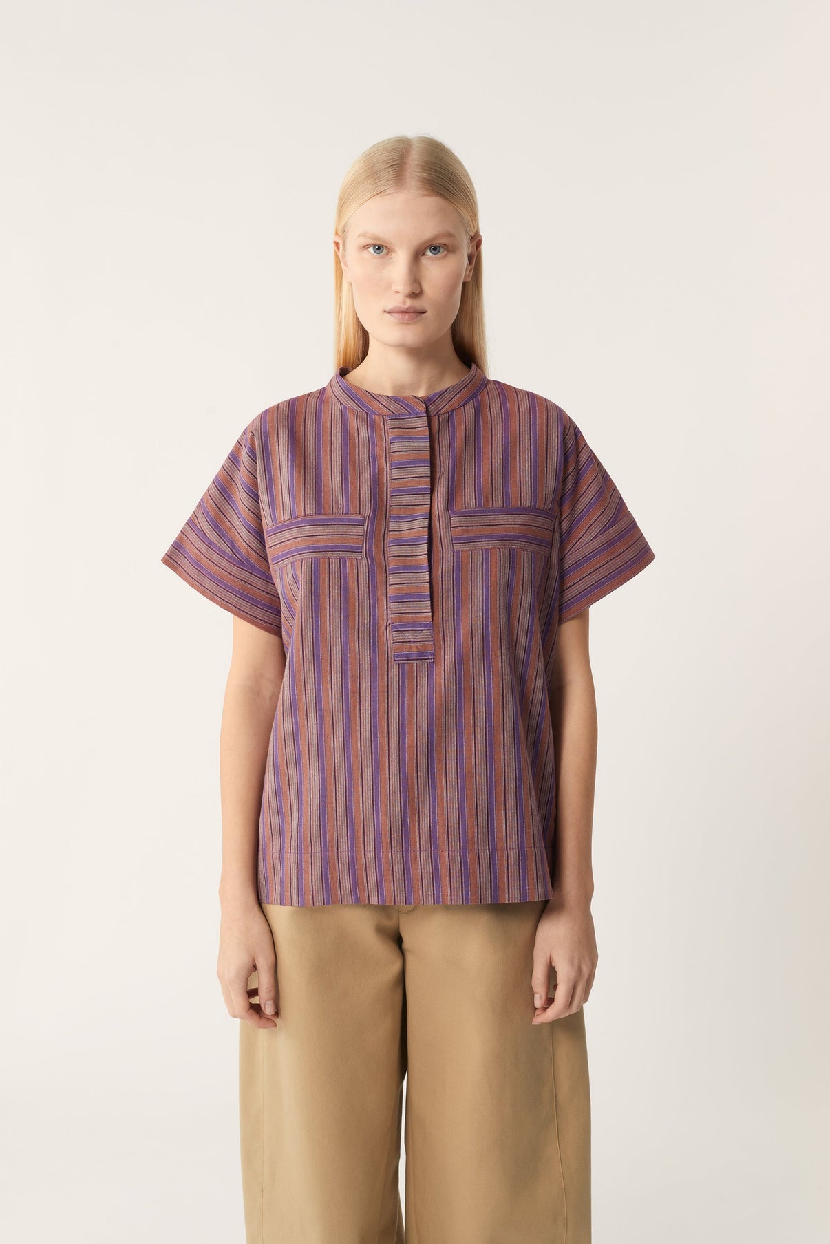 POSITANO PURPLE BLOUSE vue 1