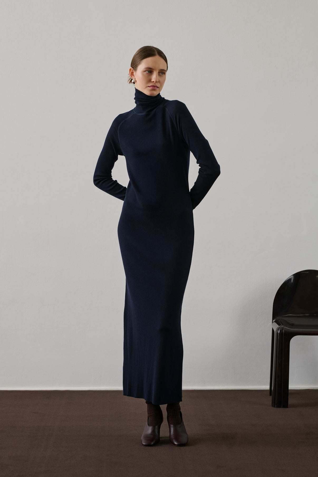 Robe Georgia - Deep Navy - Laine - Femme vue 1