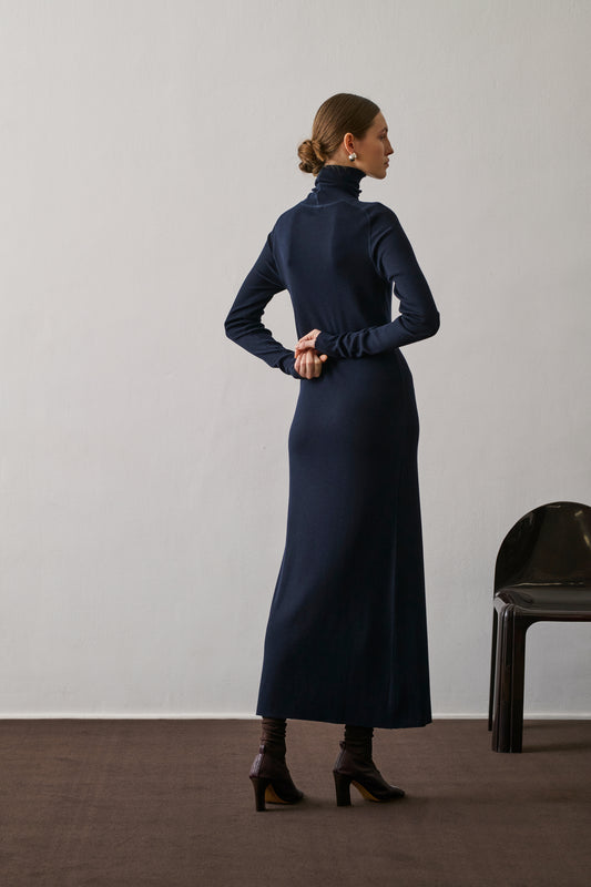 Robe Georgia - Deep Navy - Laine - Femme