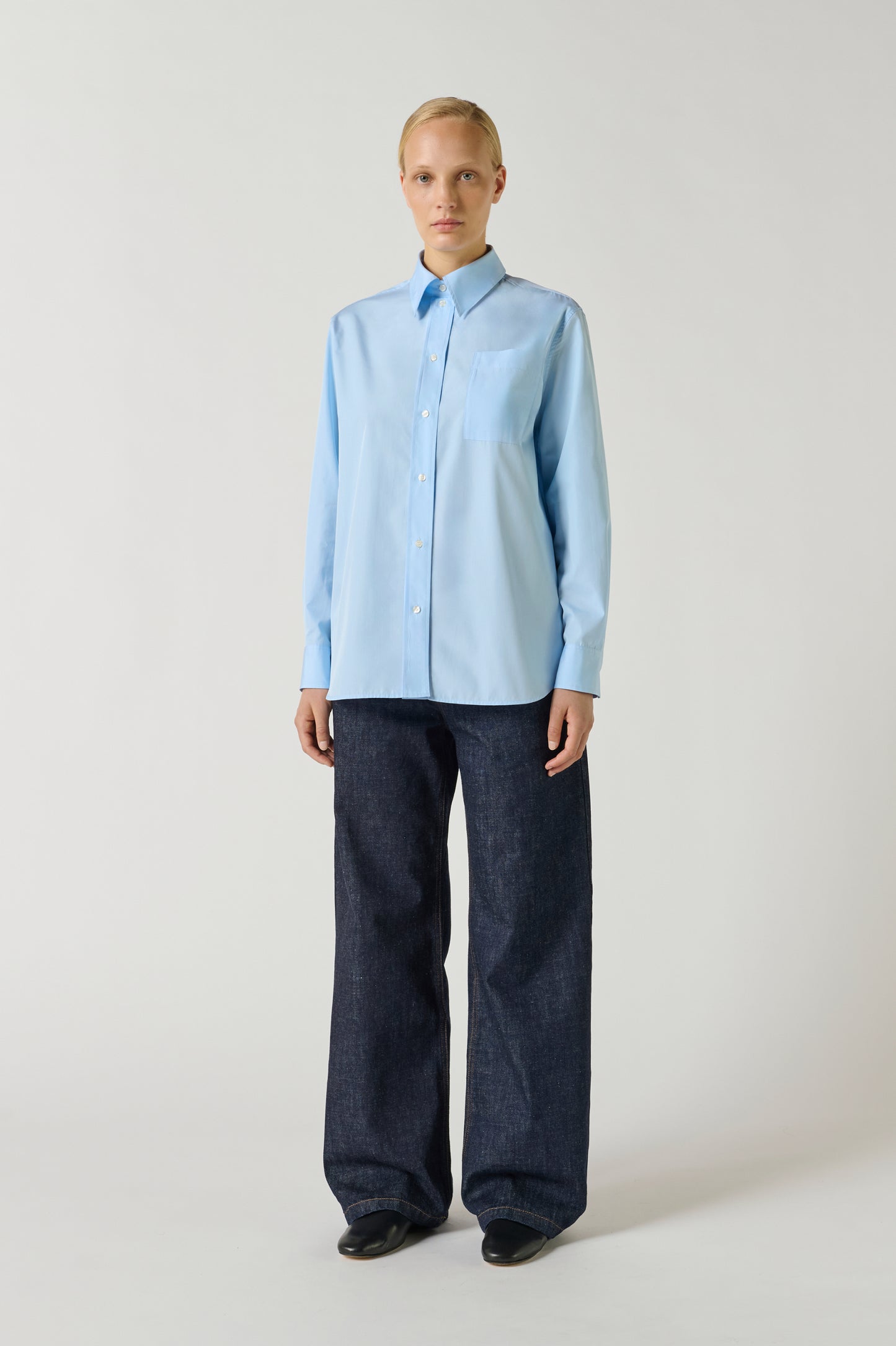 Chemise Saphir - Bleu Ciel - Coton - Femme