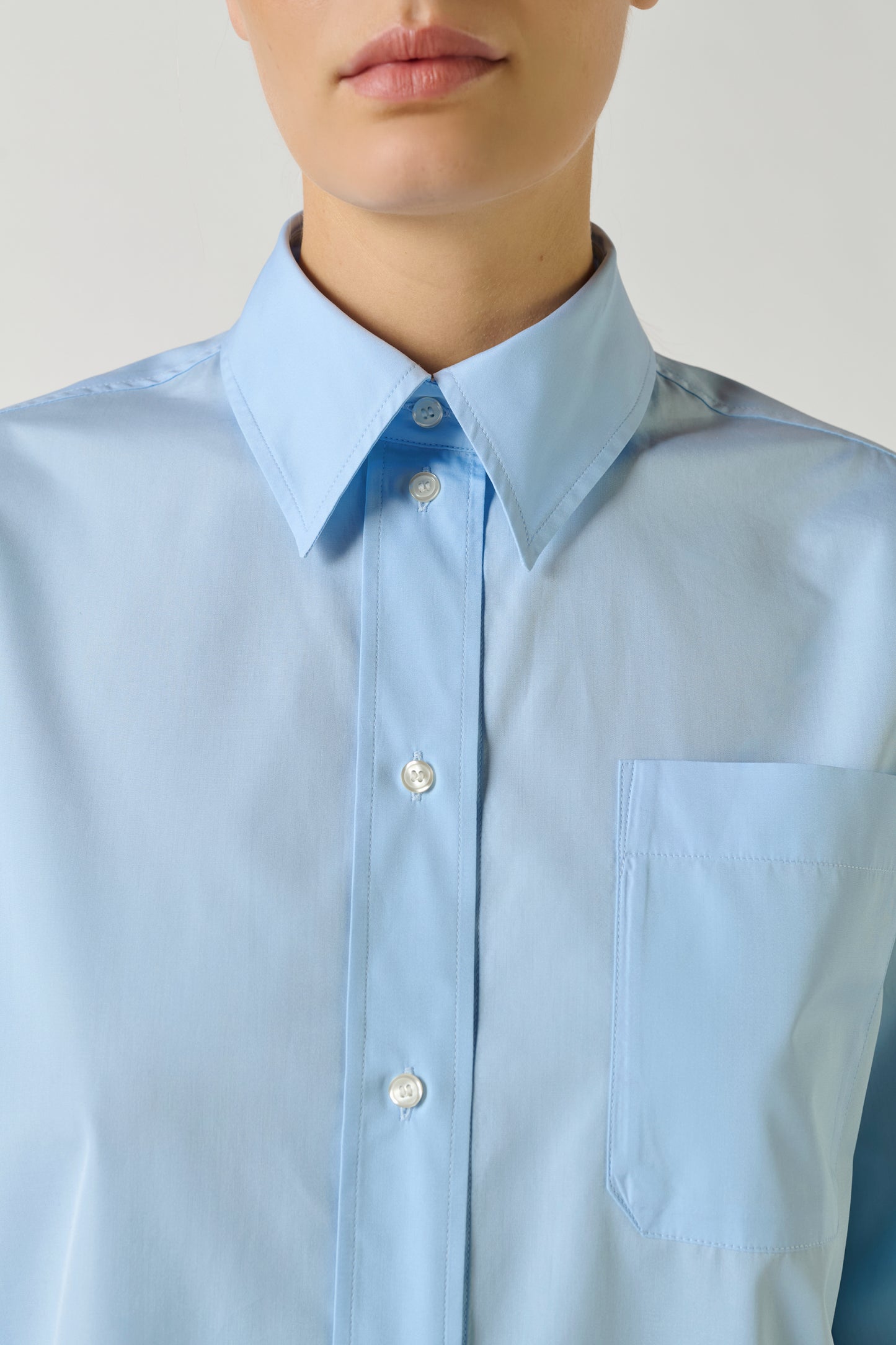 Chemise Saphir - Bleu Ciel - Coton - Femme