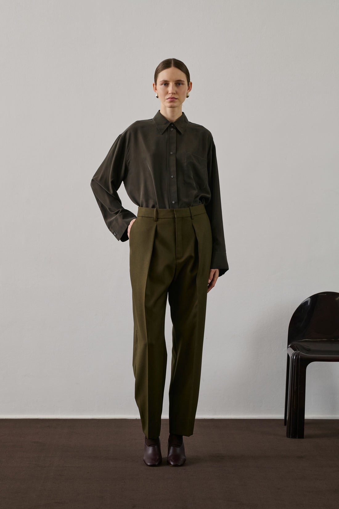 Pantalon Ferrel - Kaki - Laine - Femme