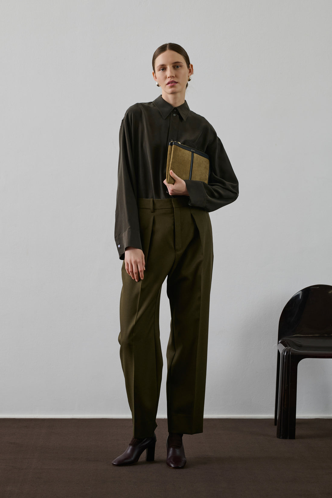 Pochette Doces - Bronze/Noir - Cuir - Femme