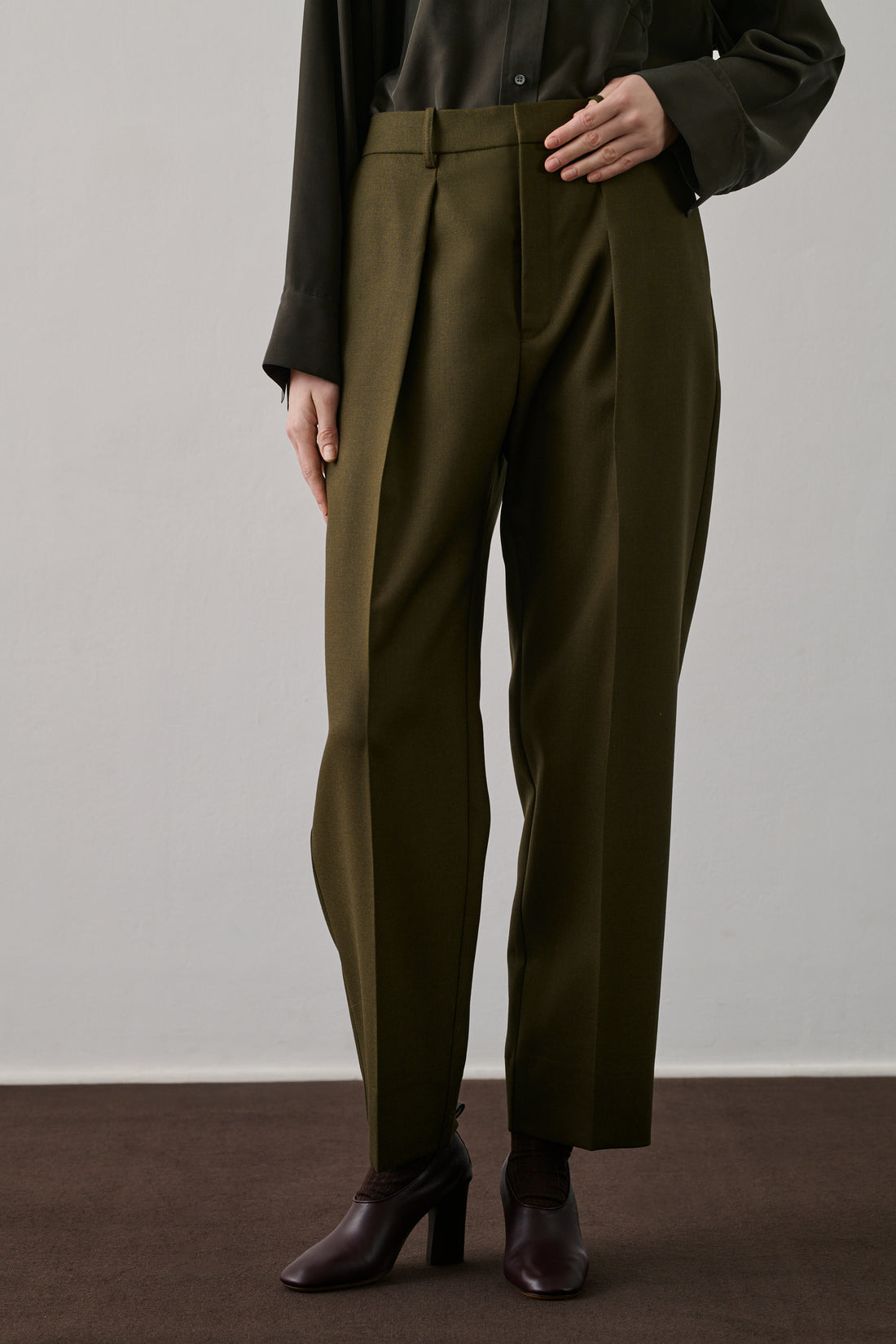 Pantalon Ferrel - Kaki - Laine - Femme