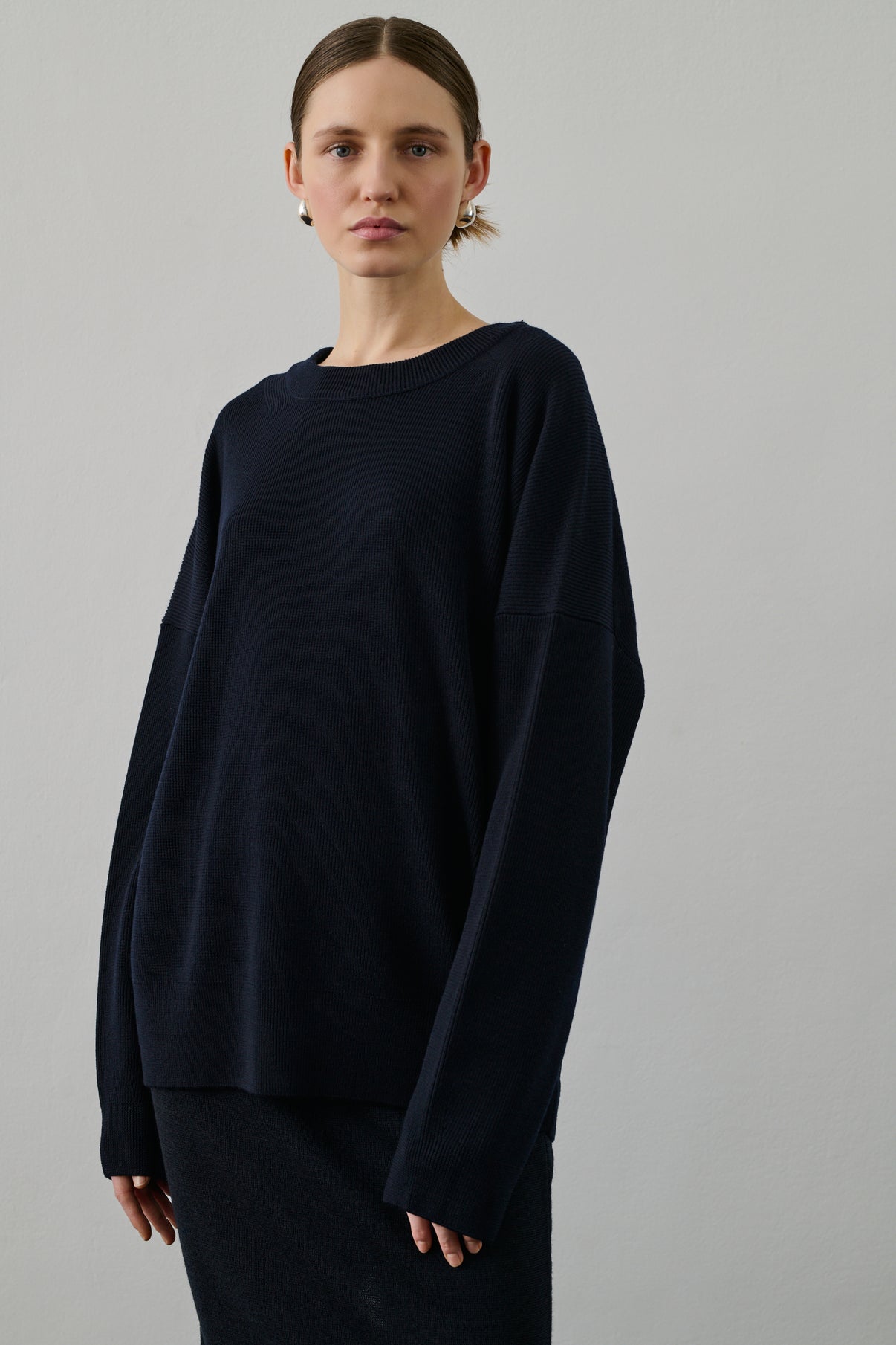 Pull Feroe - Navy - Laine - Femme vue 1