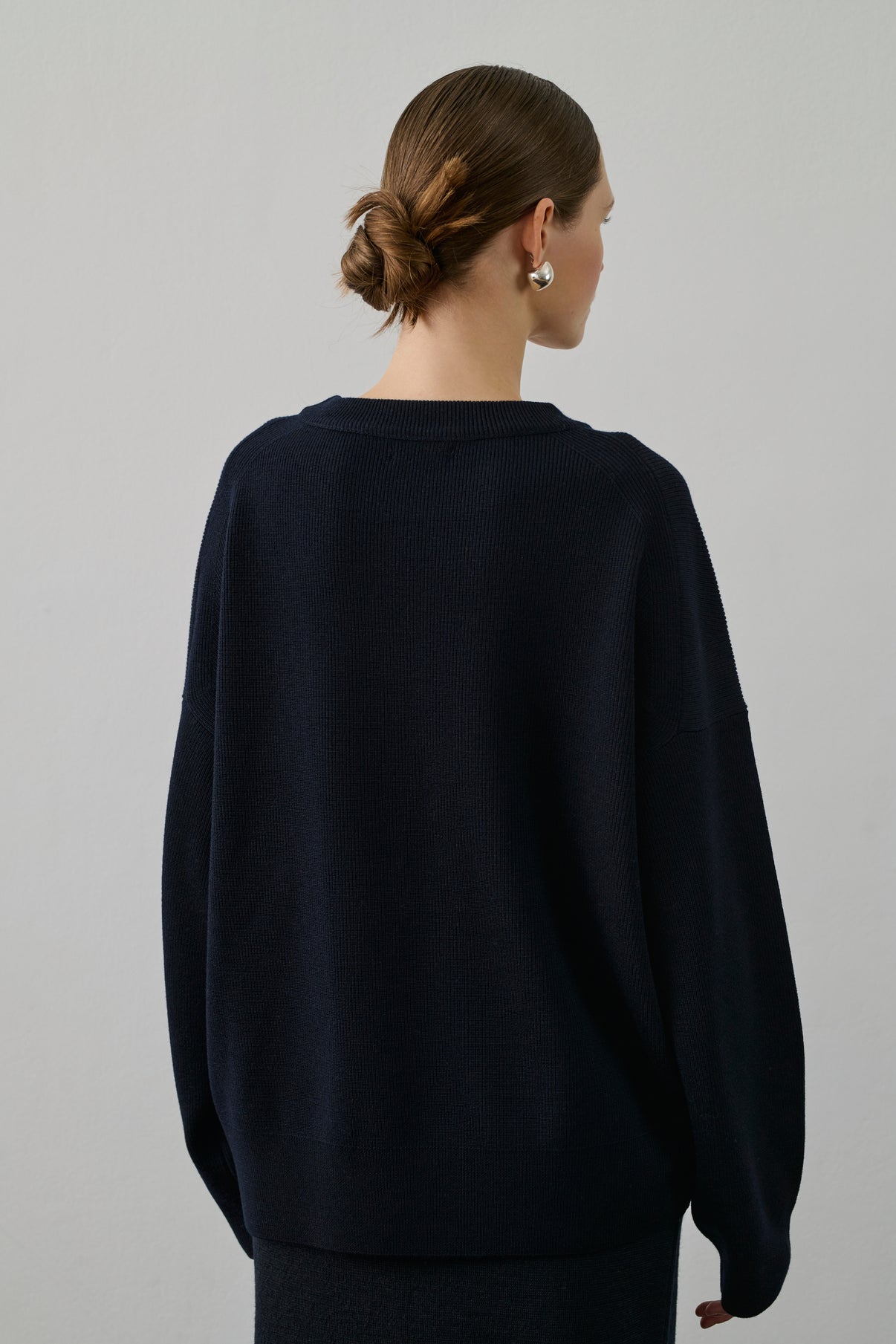 Pull Feroe - Navy - Laine - Femme vue 2
