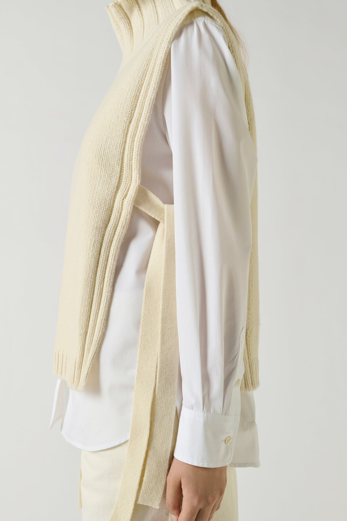 Pull Or - Ecru - Laine - Femme vue 4