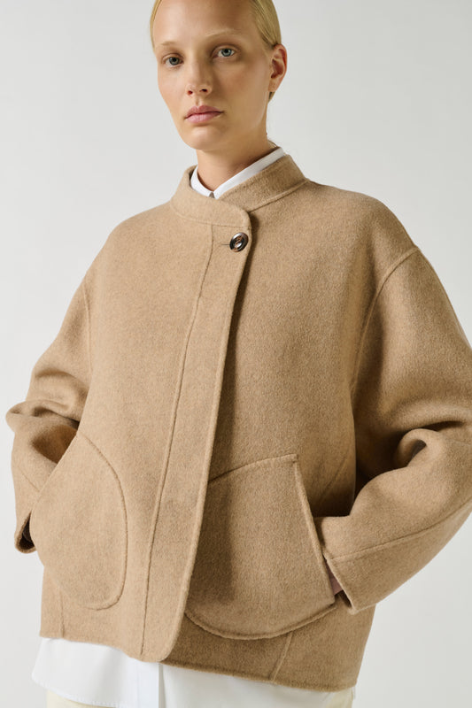 Manteau Windsor - Beige Chiné - Laine - Femme