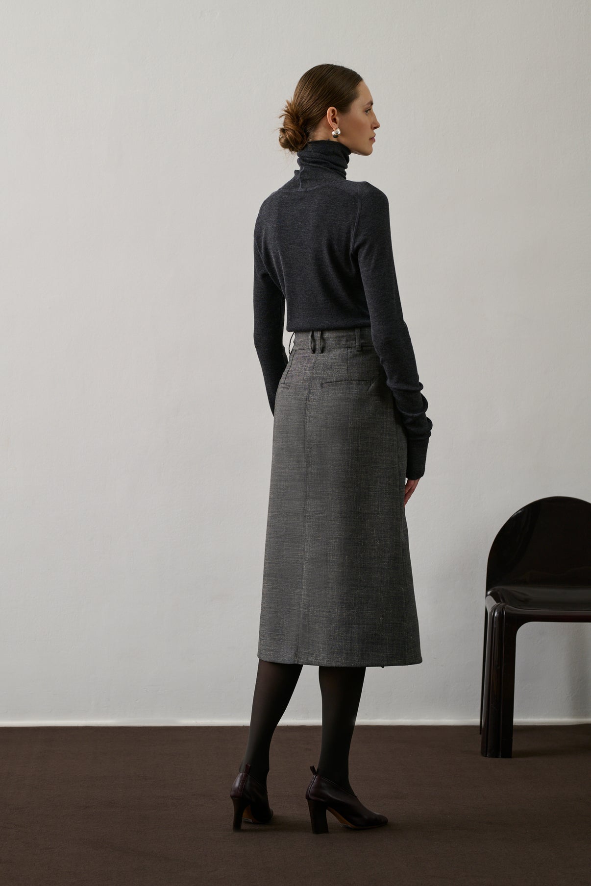 Tee-Shirt Fira - Gris Chiné Foncé - Laine - Femme vue 2