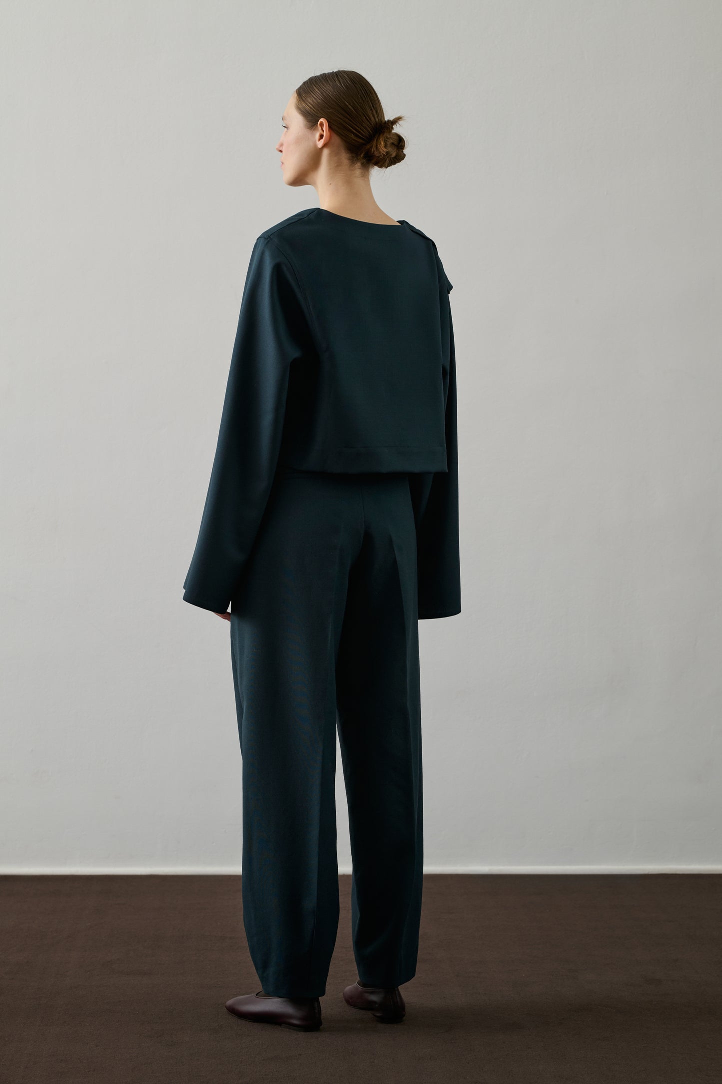 Pantalon Graham - Pétrole - Laine - Femme