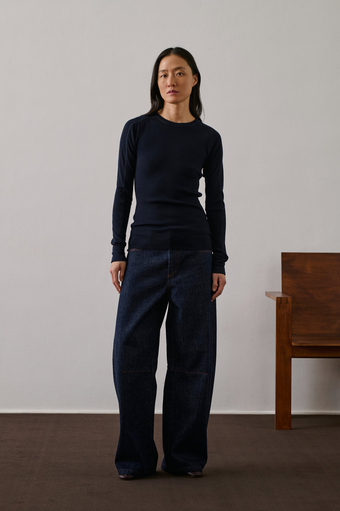 Tee-Shirt Gustave - Deep Navy - Laine - Femme