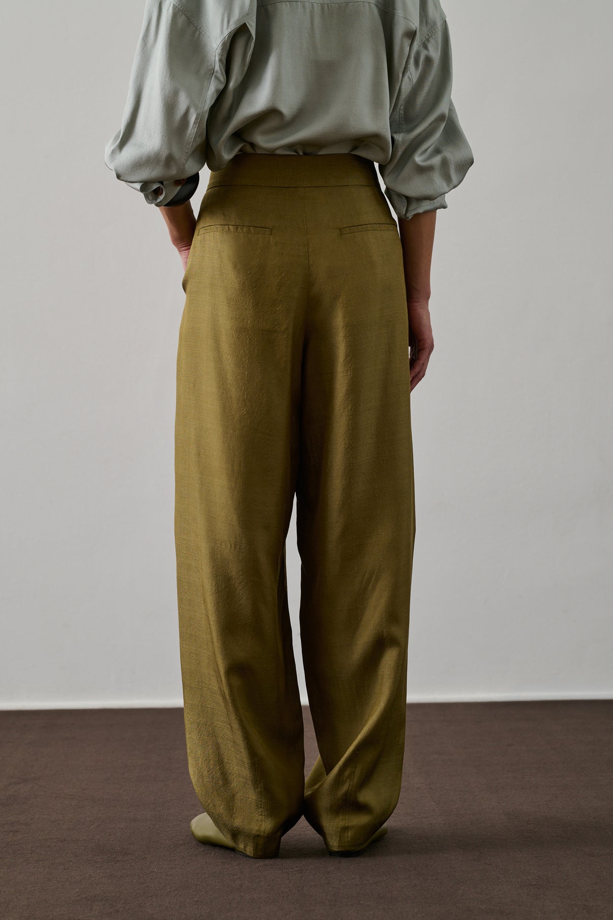 Pantalon Baptiste - Sable - Soie - Femme vue 5