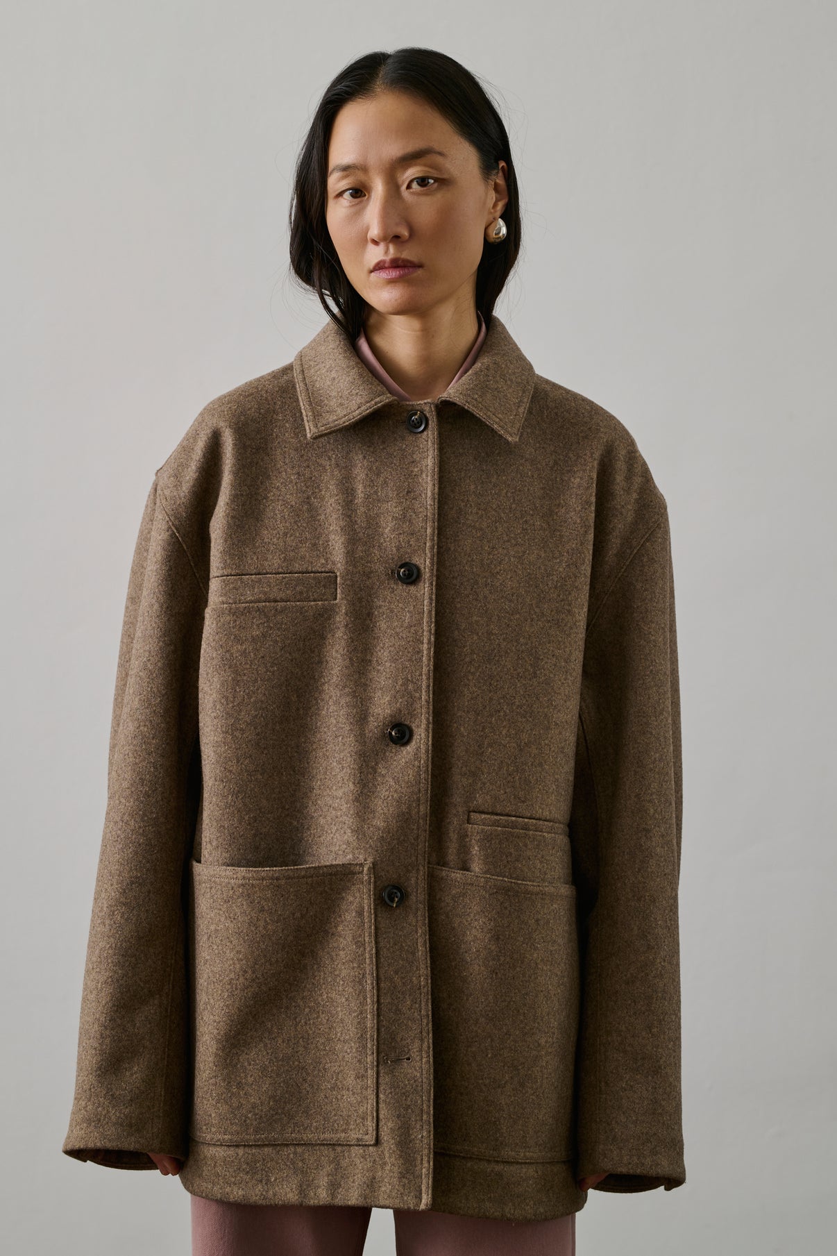 Veste Domingo - Chataîgne - Laine - Femme vue 1