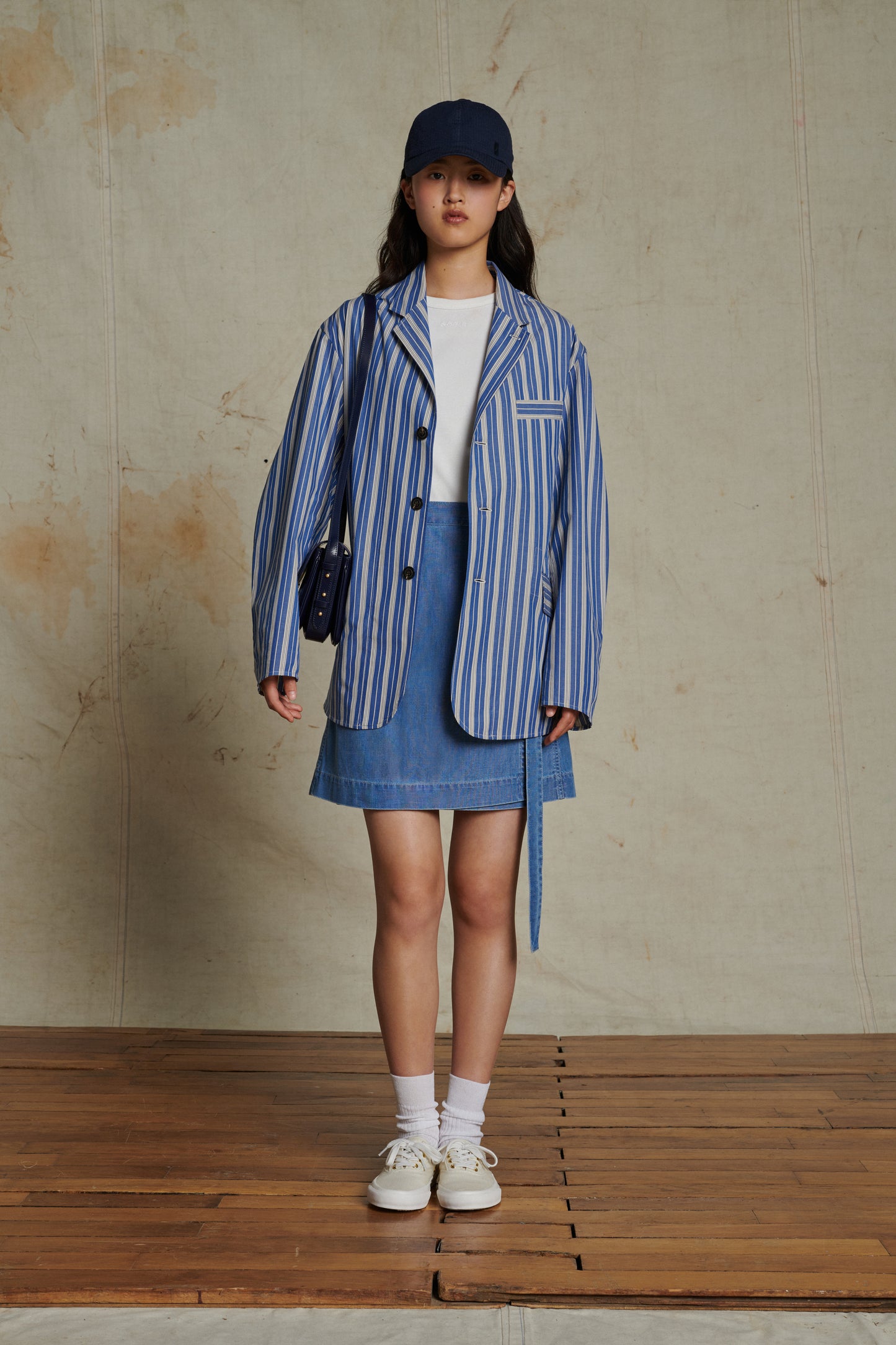 Veste Augustine - Bleu/Blanc - Coton - Femme