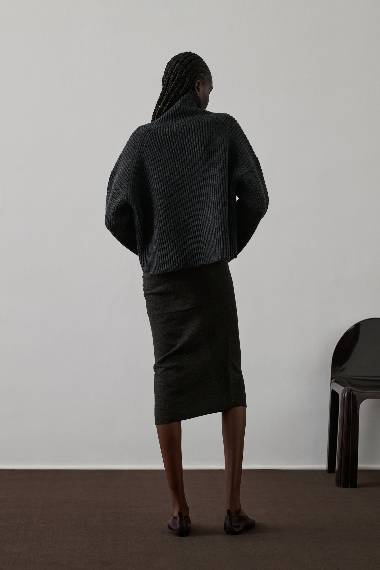 Pull Flynn - Gris Anthracite - Laine - Femme