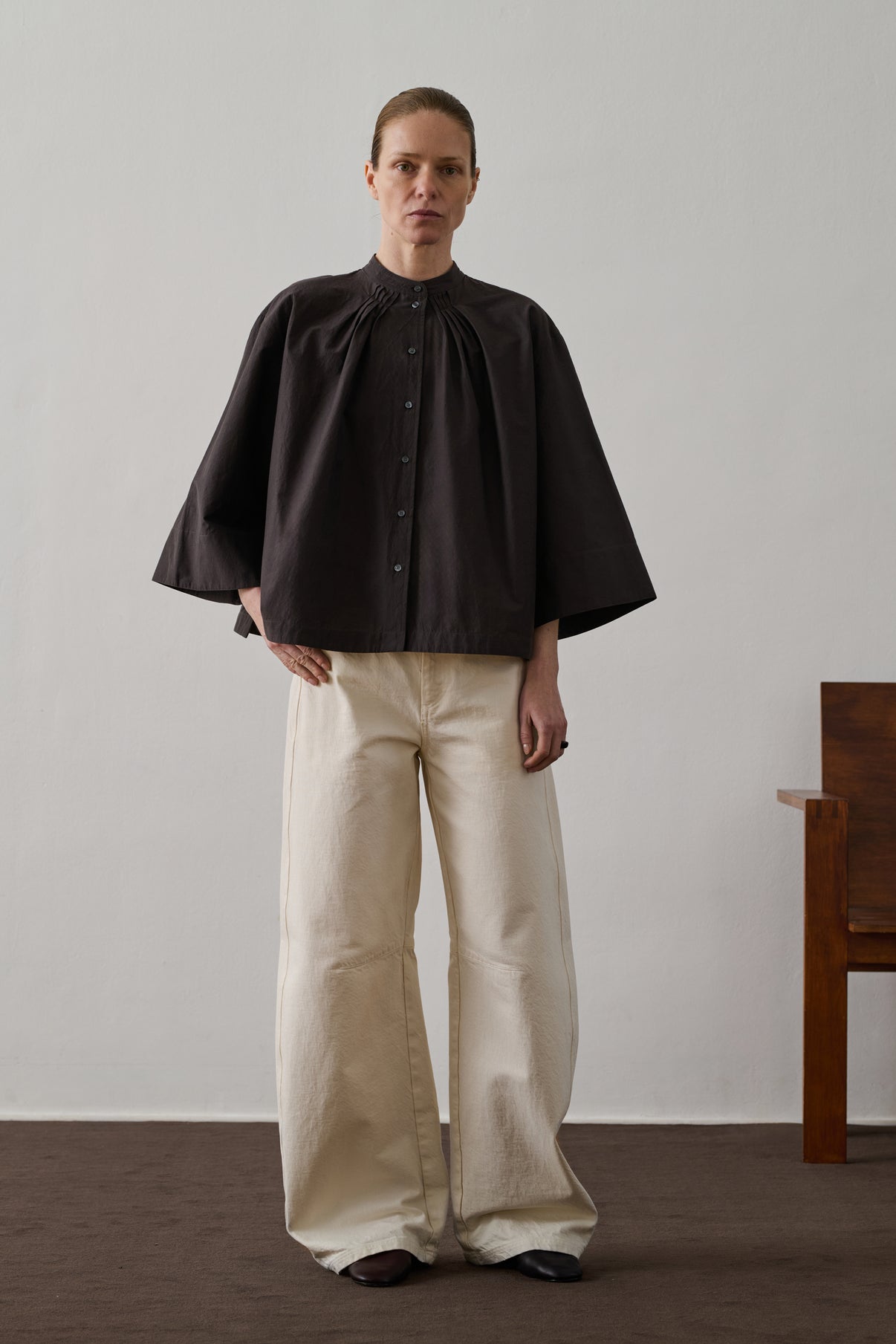 Blouse Bucarest - Café - Coton - Femme vue 1