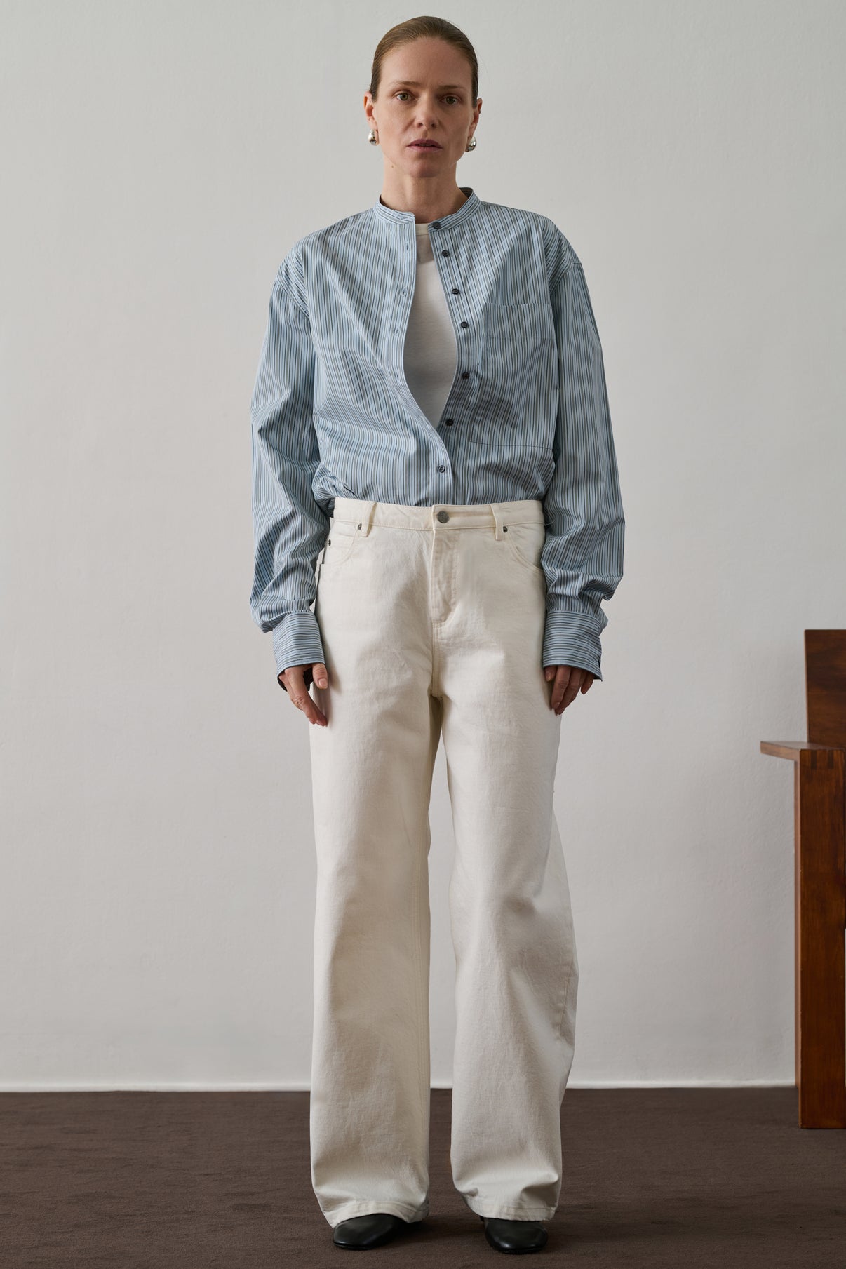 Chemise Formentera - Bleu Ciel/Noir - Coton - Femme vue 4