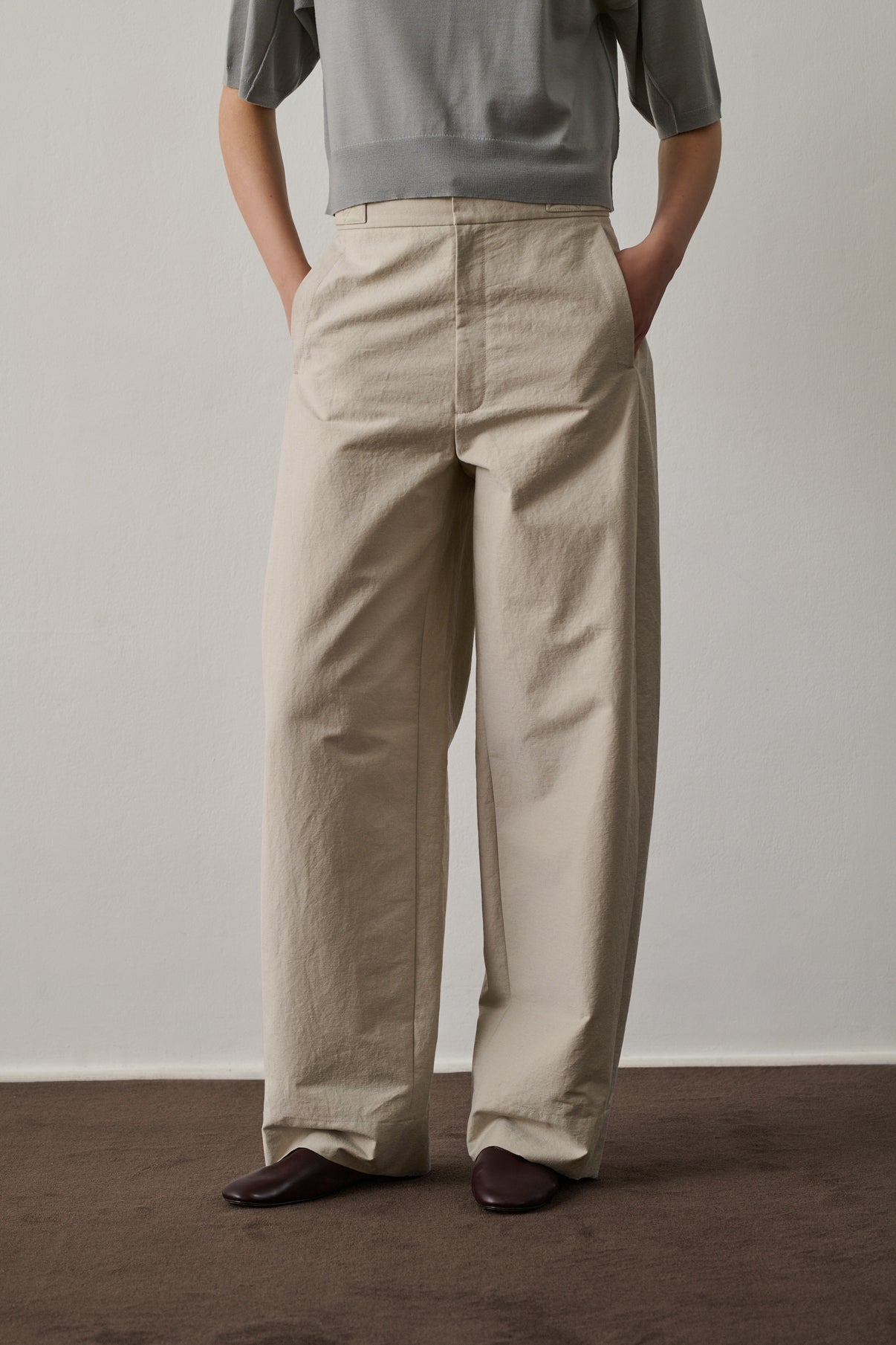 Pantalon Wally - Craie - Coton - Femme vue 2