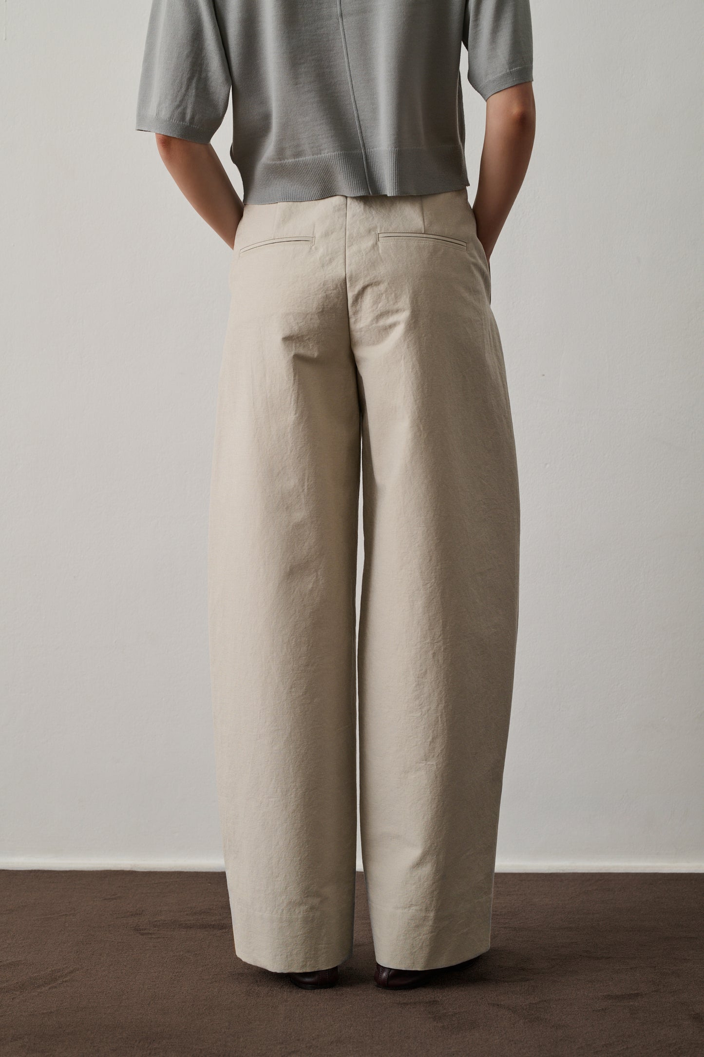 Pantalon Wally - Craie - Coton - Femme