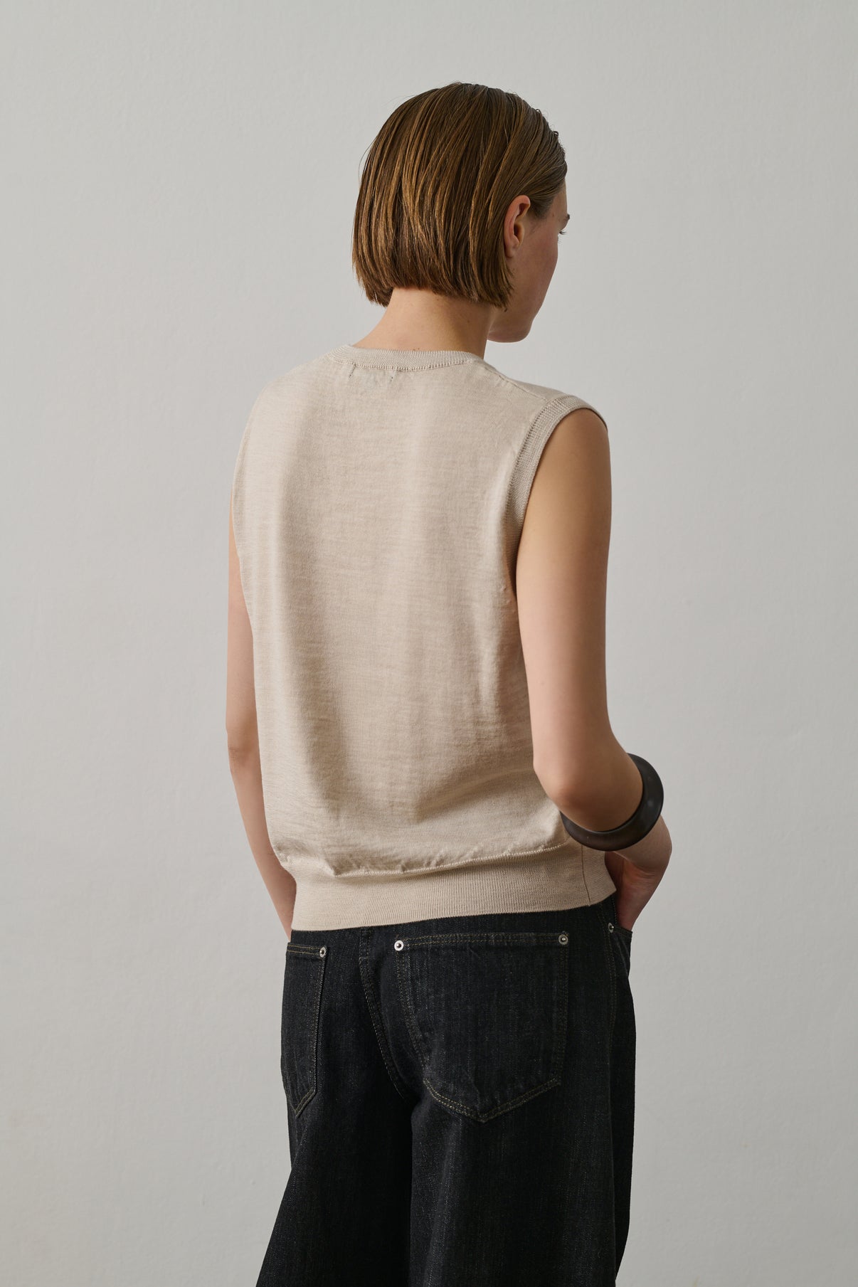 Pull Fargo - Beige Clair - Laine - Femme vue 3