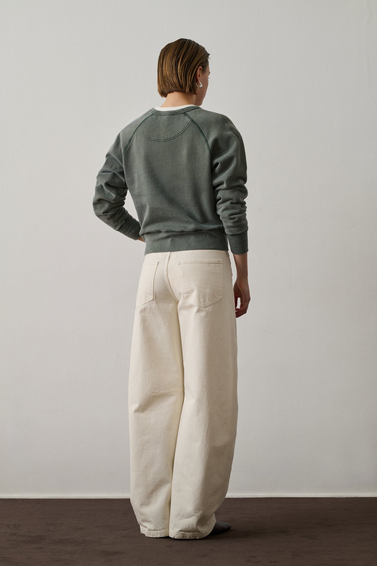 Sweatshirt Apollo - Gris Vert - Coton - Femme vue 2