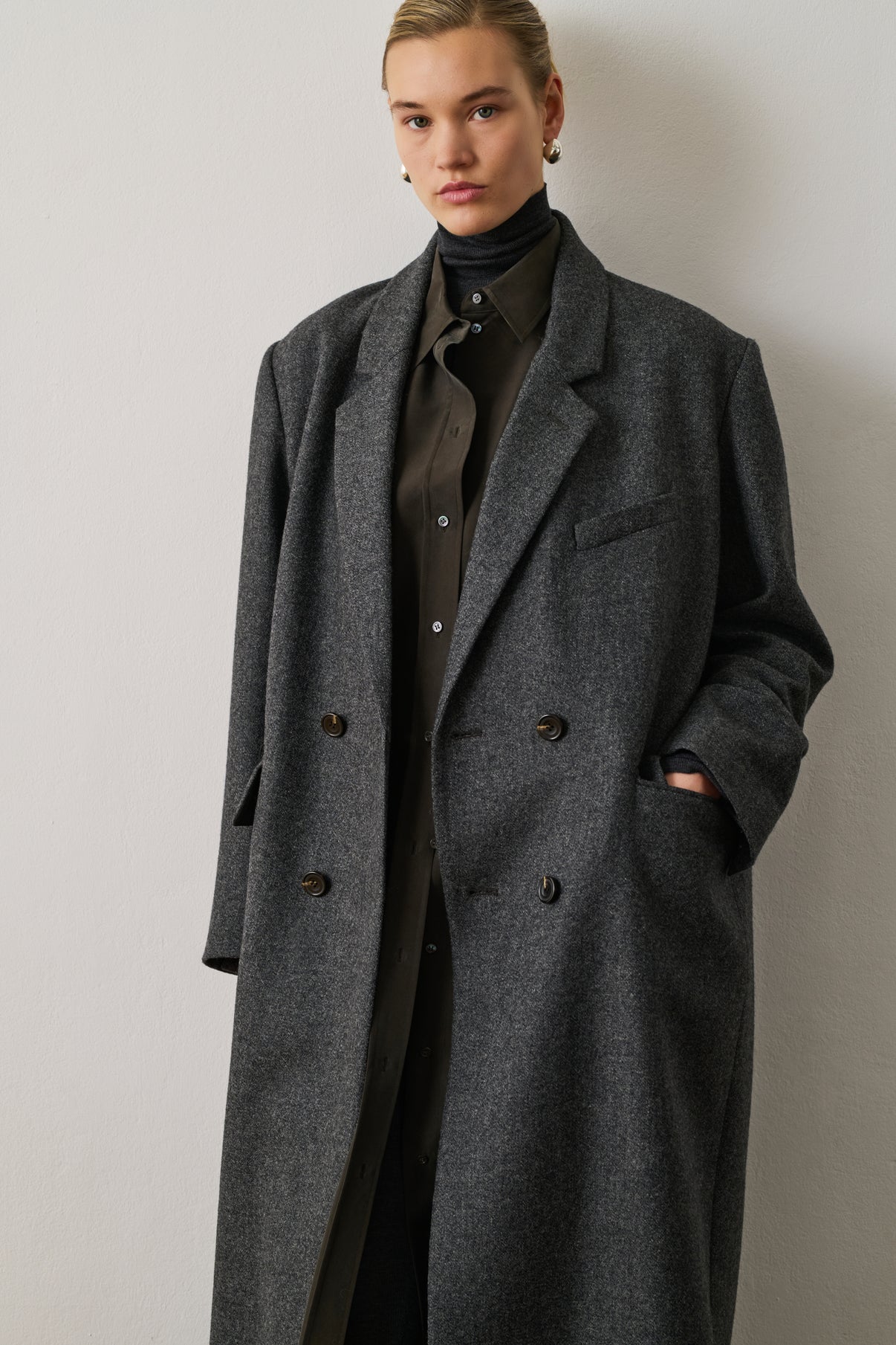 Manteau Coligny - Gris - Laine - Femme vue 7