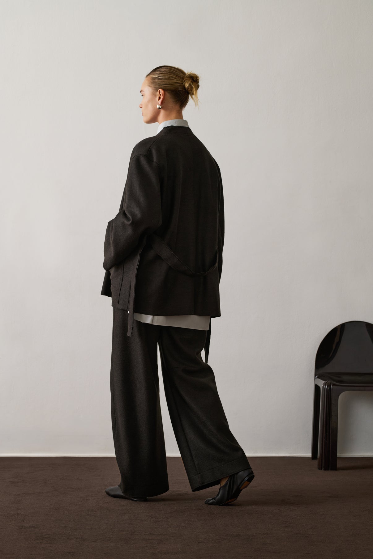 Pantalon Gibson - Vert Ébène - Laine - Femme vue 2