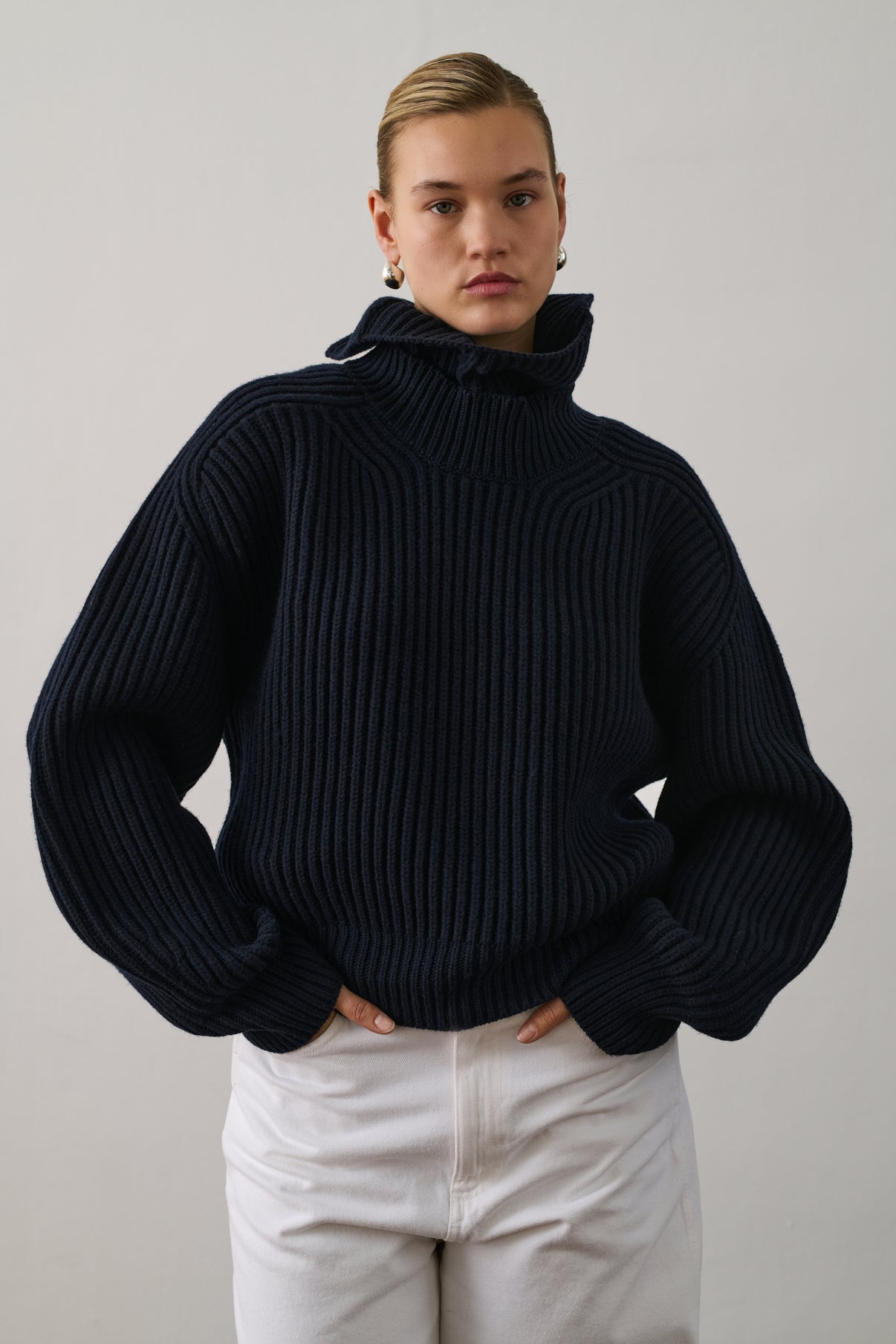 Pull Flamand - Navy - Laine - Femme vue 5