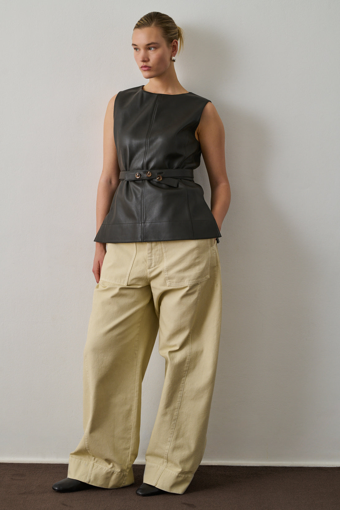 Top Chance - Marron Foncé - Cuir - Femme