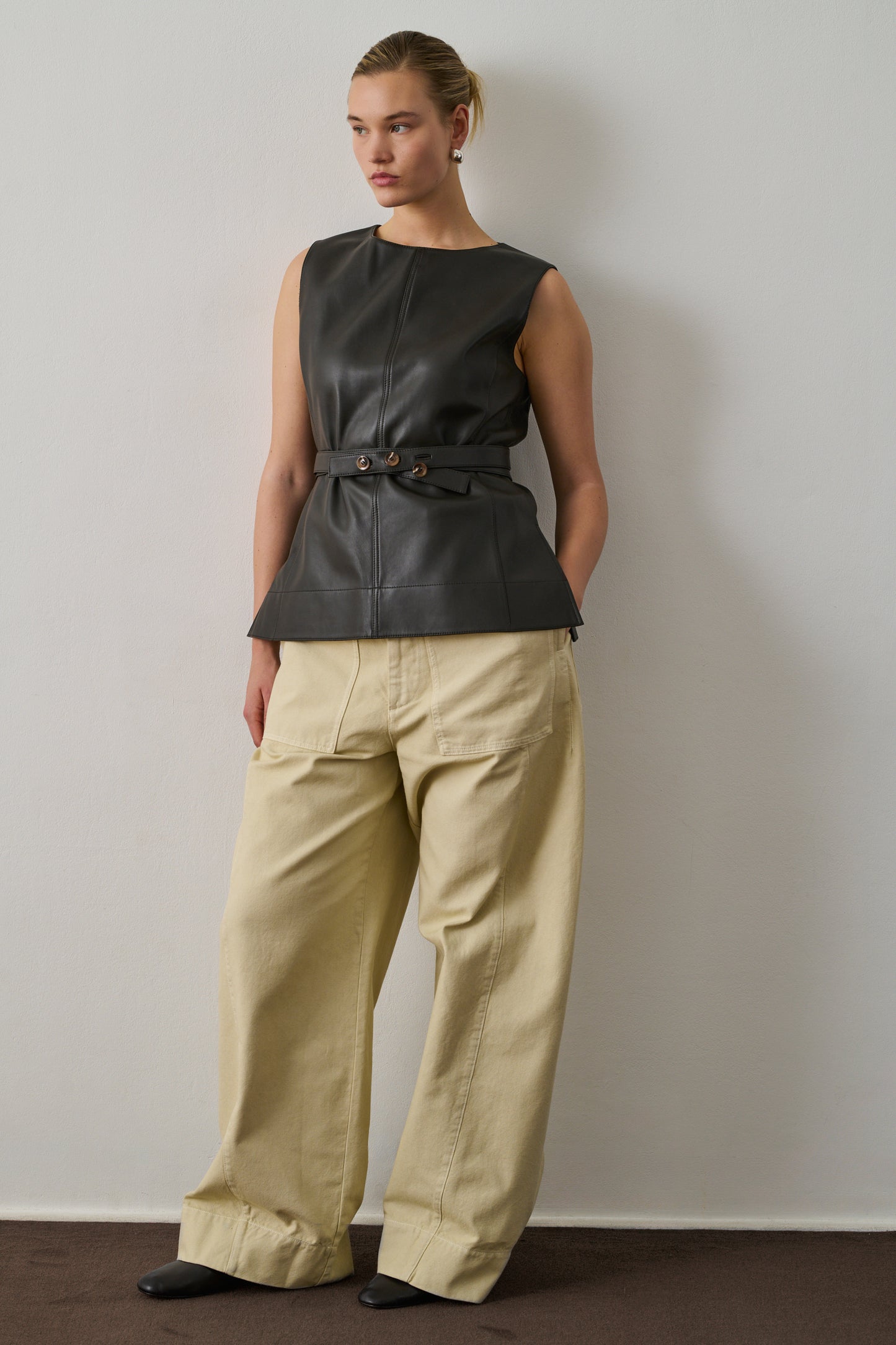 Top Chance - Marron Foncé - Cuir - Femme