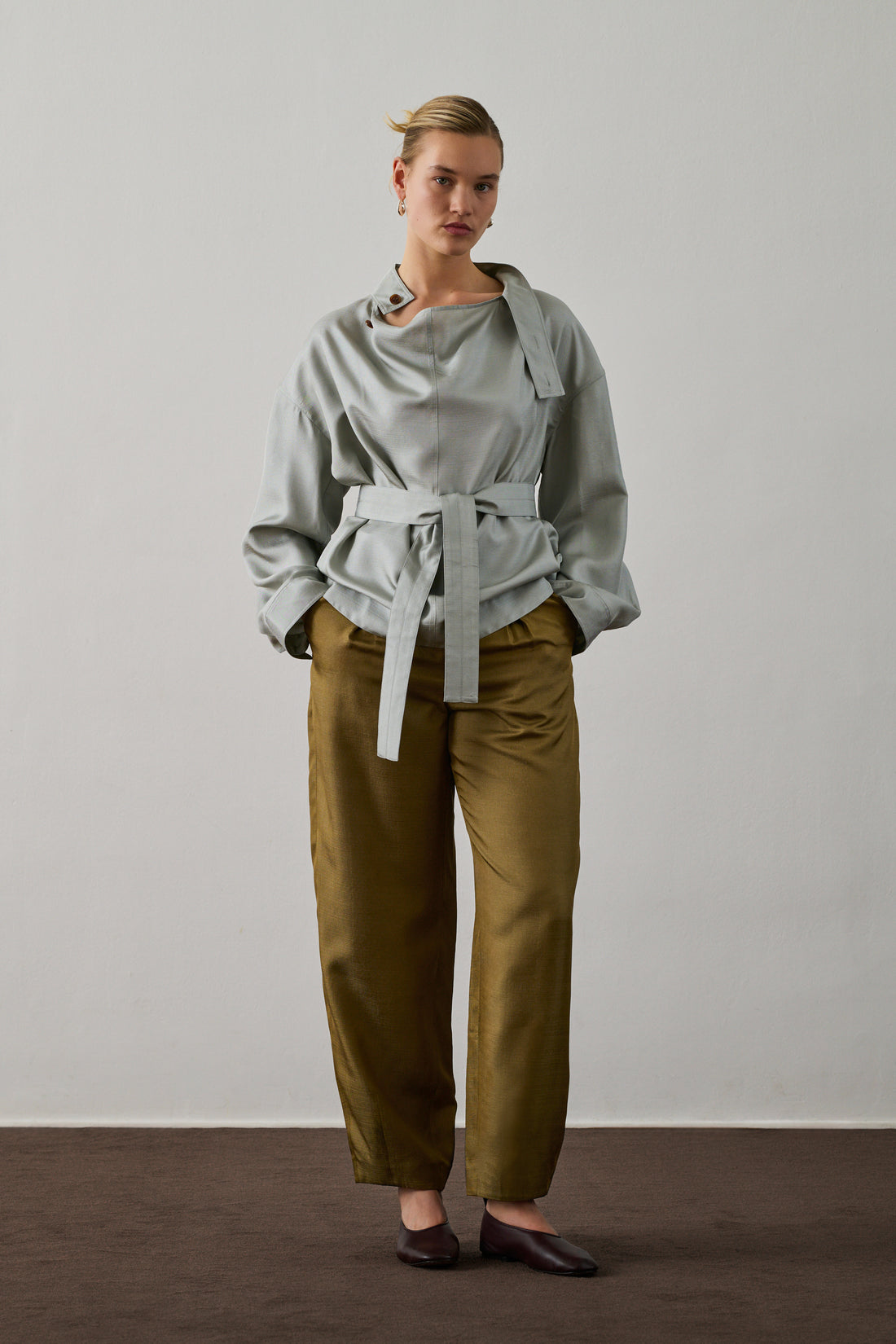 Pantalon Baptiste - Sable - Soie - Femme