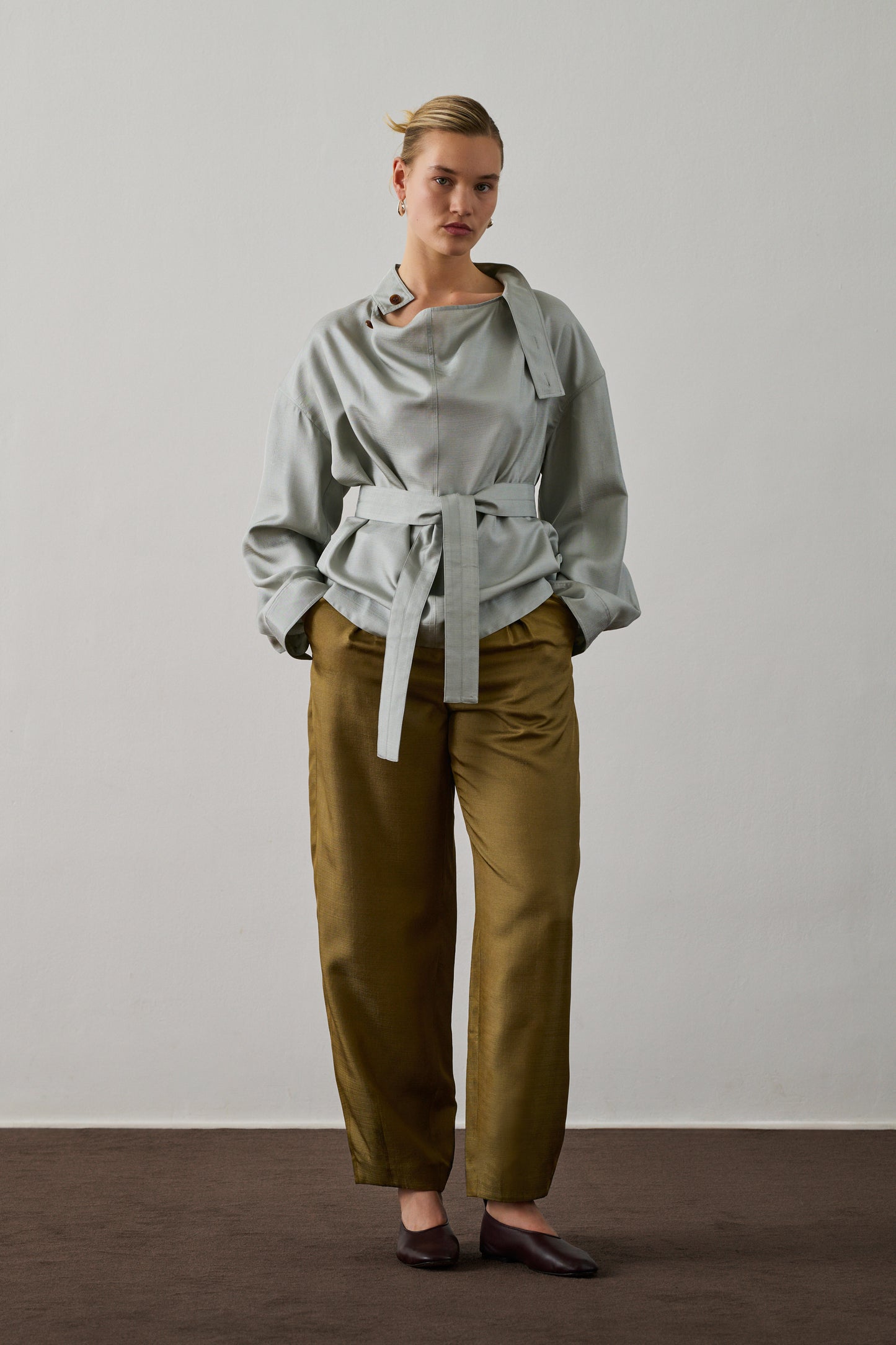 Pantalon Baptiste - Sable - Soie - Femme