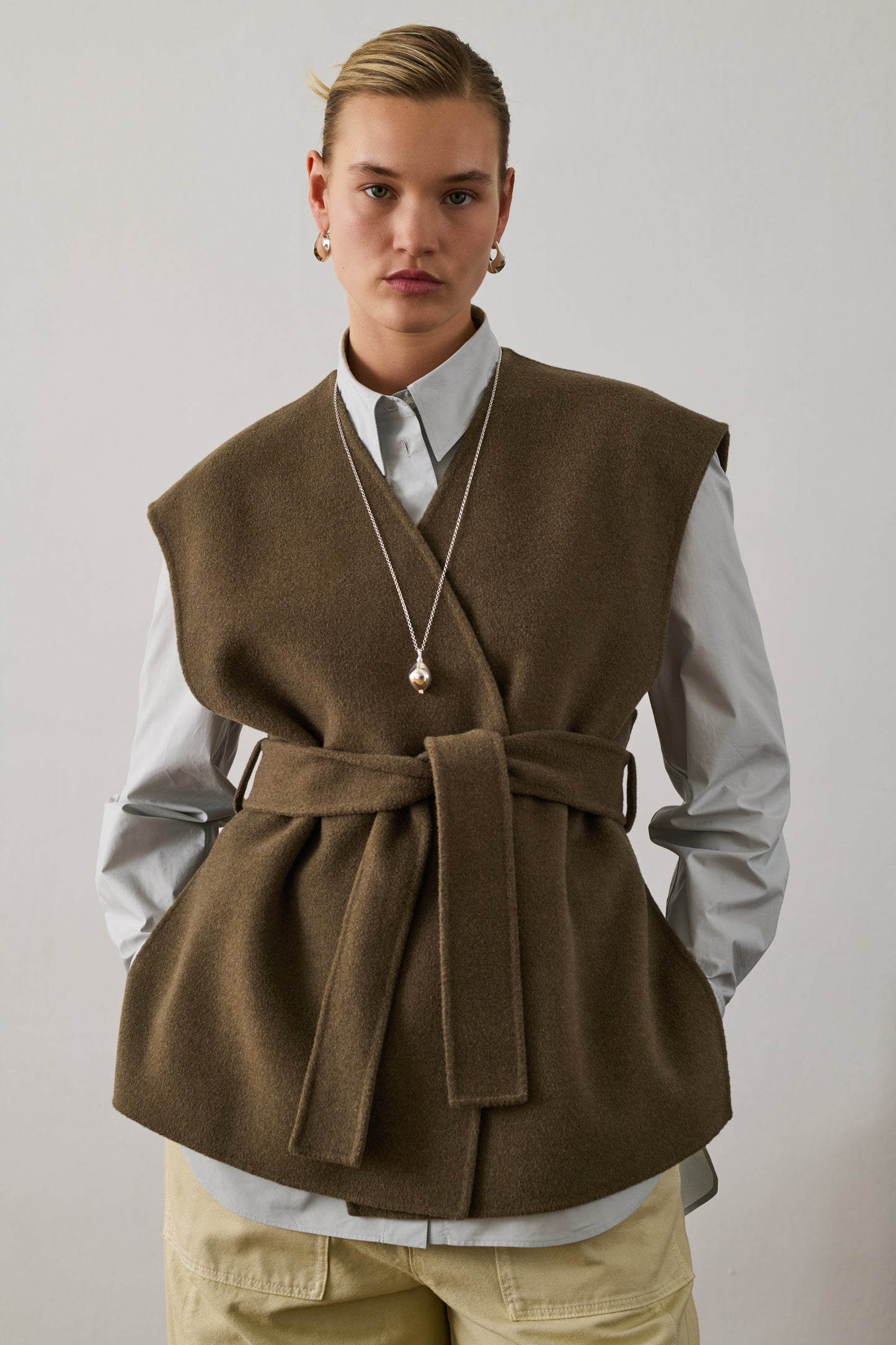 Blouson Evasion - Beige/Gris - Laine - Femme