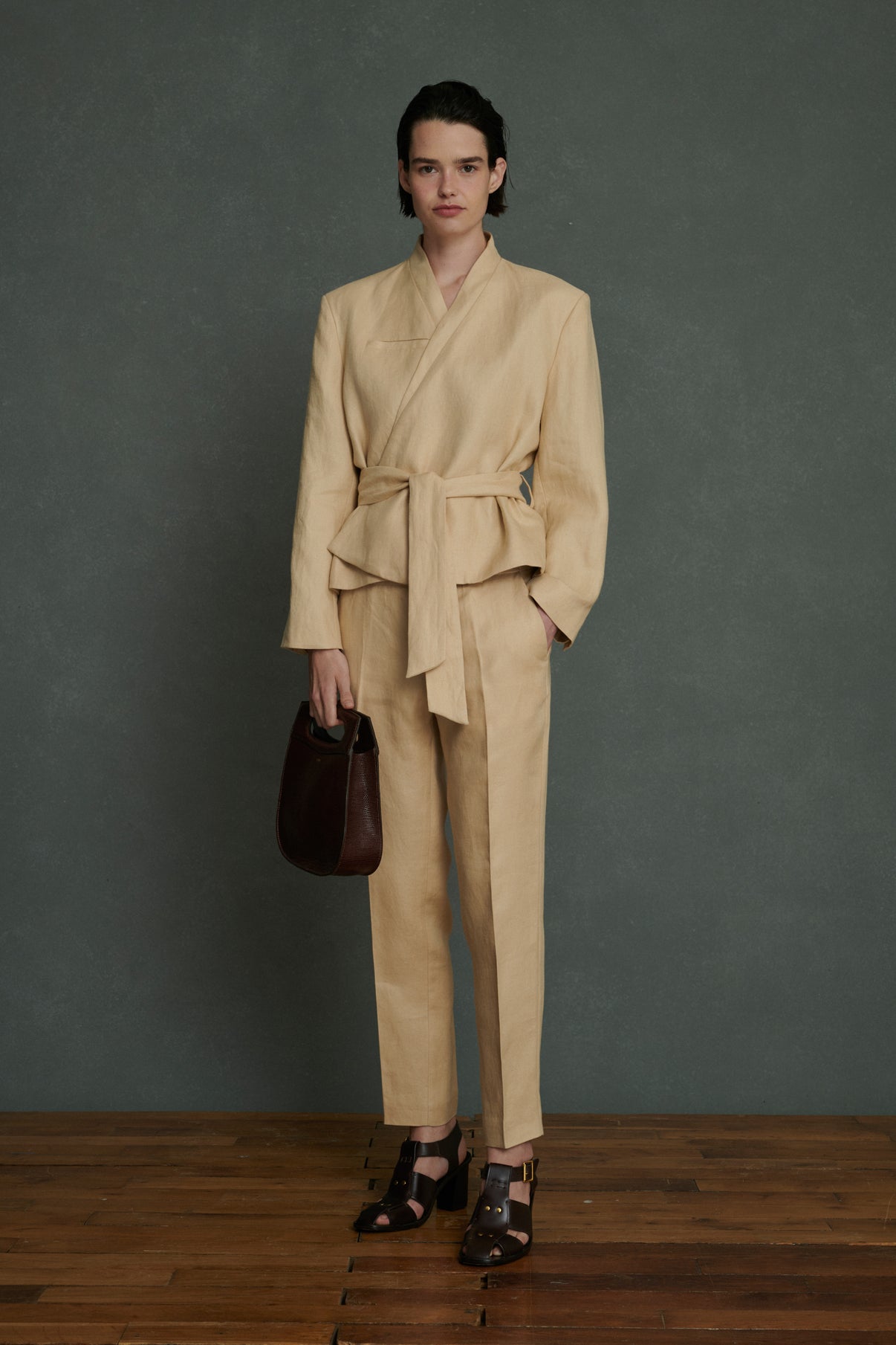 Pantalon Adele - Vanille - Lin - Femme vue 1