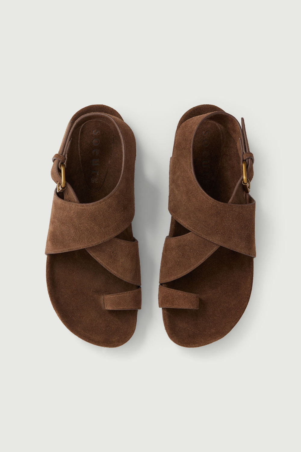 Sandales Domani - Chocolat - Cuir - Femme