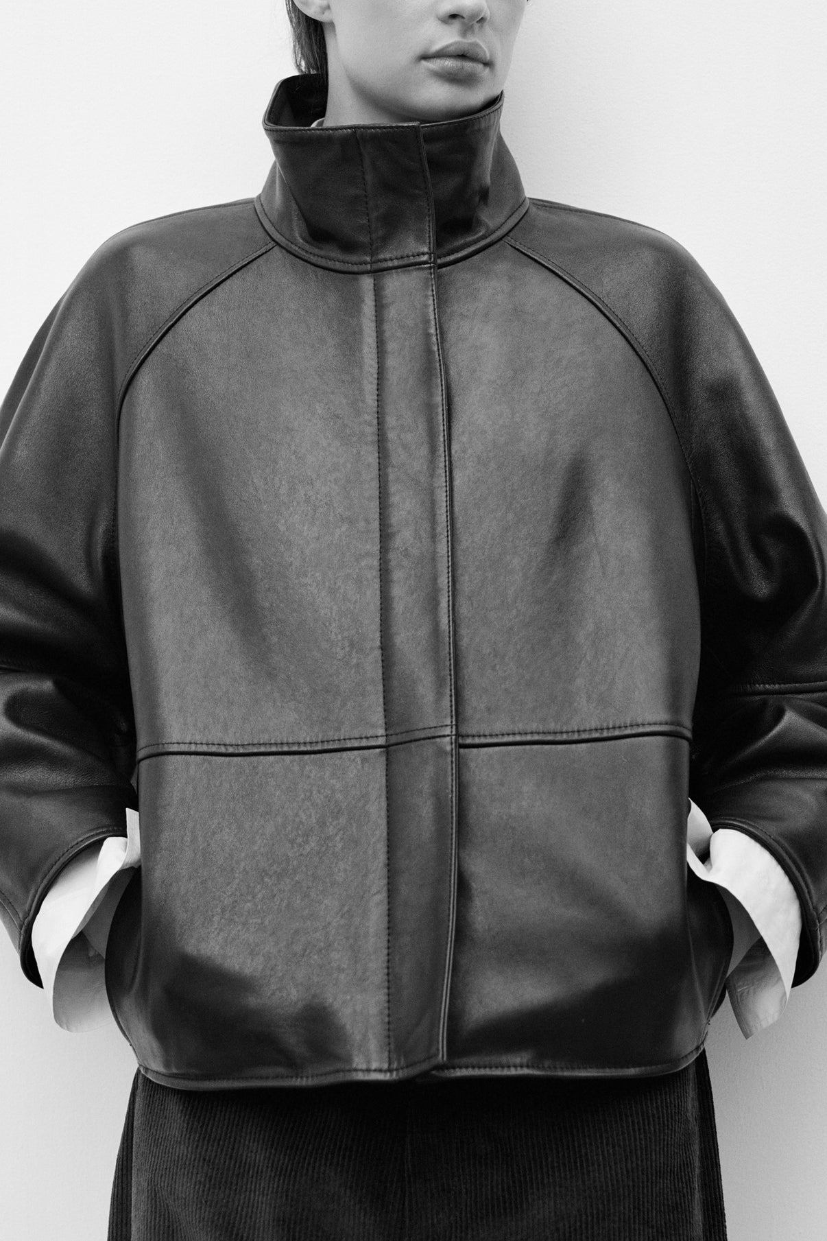 Veste Gamma - Noir - Cuir - Femme vue 7